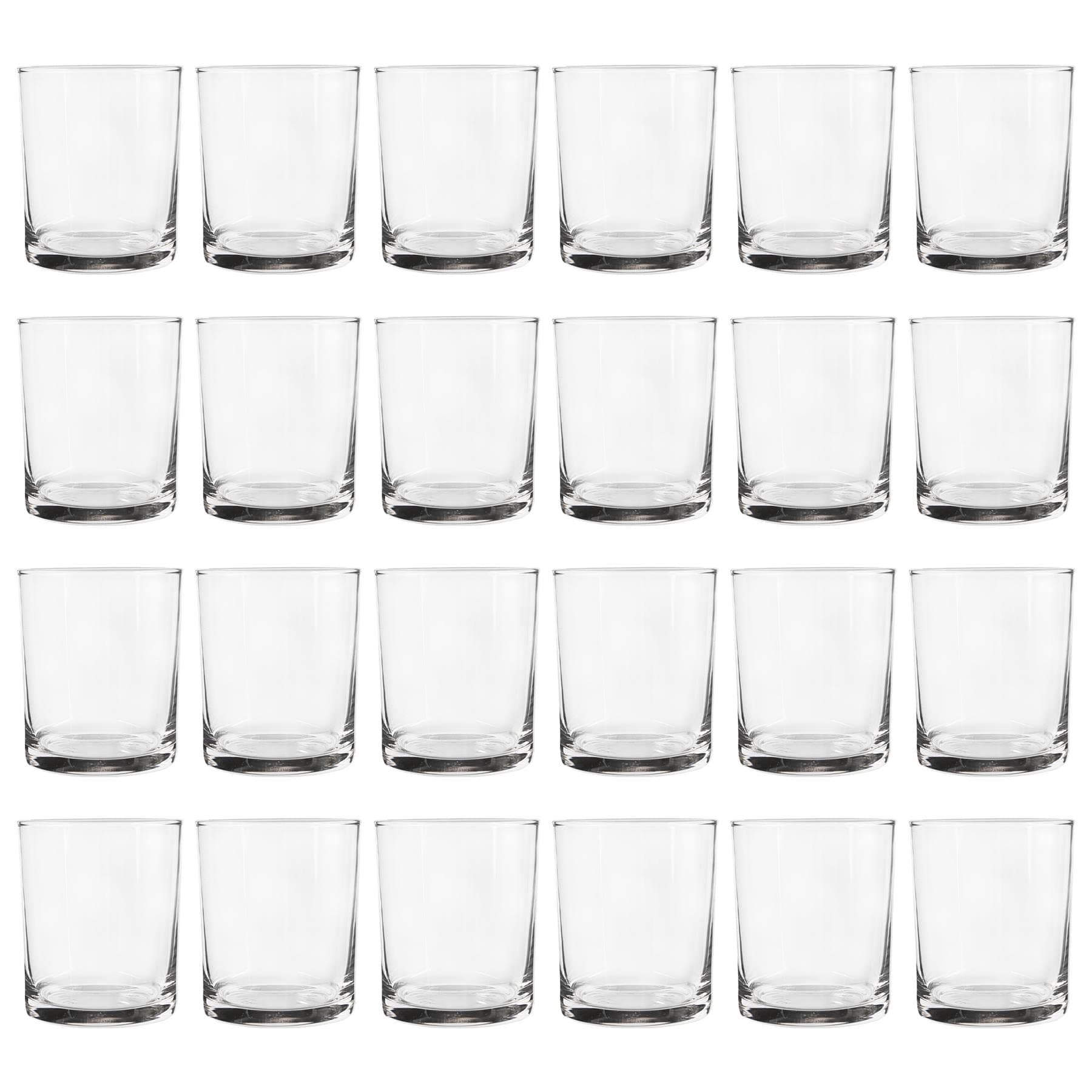 Argon Tableware 24x 280ml Classic Whisky Cocktail Glasses - Gift Short Kitchen Drinking Tumbler Glass Whiskey Water Juice Barware Set - Dishwasher Safe