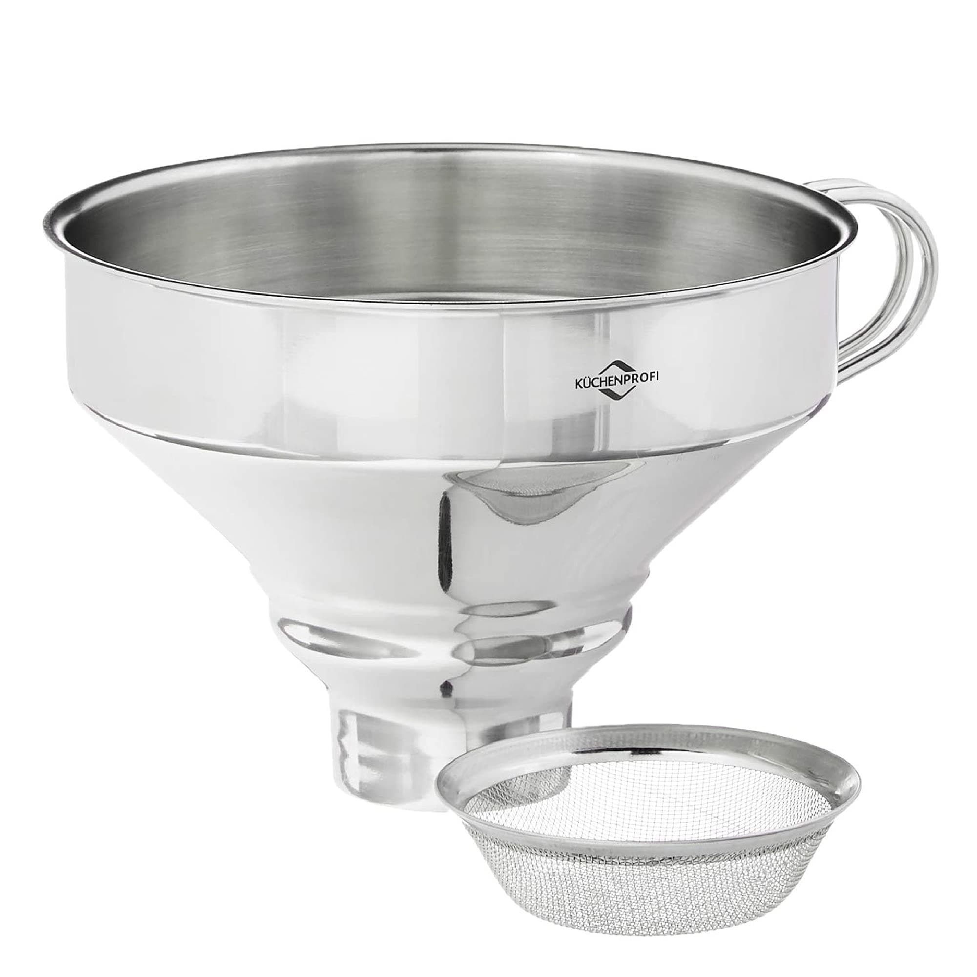 Küchenprofi 18/10 Stainless Steel Funnel with Filter,Silver, 5 inches