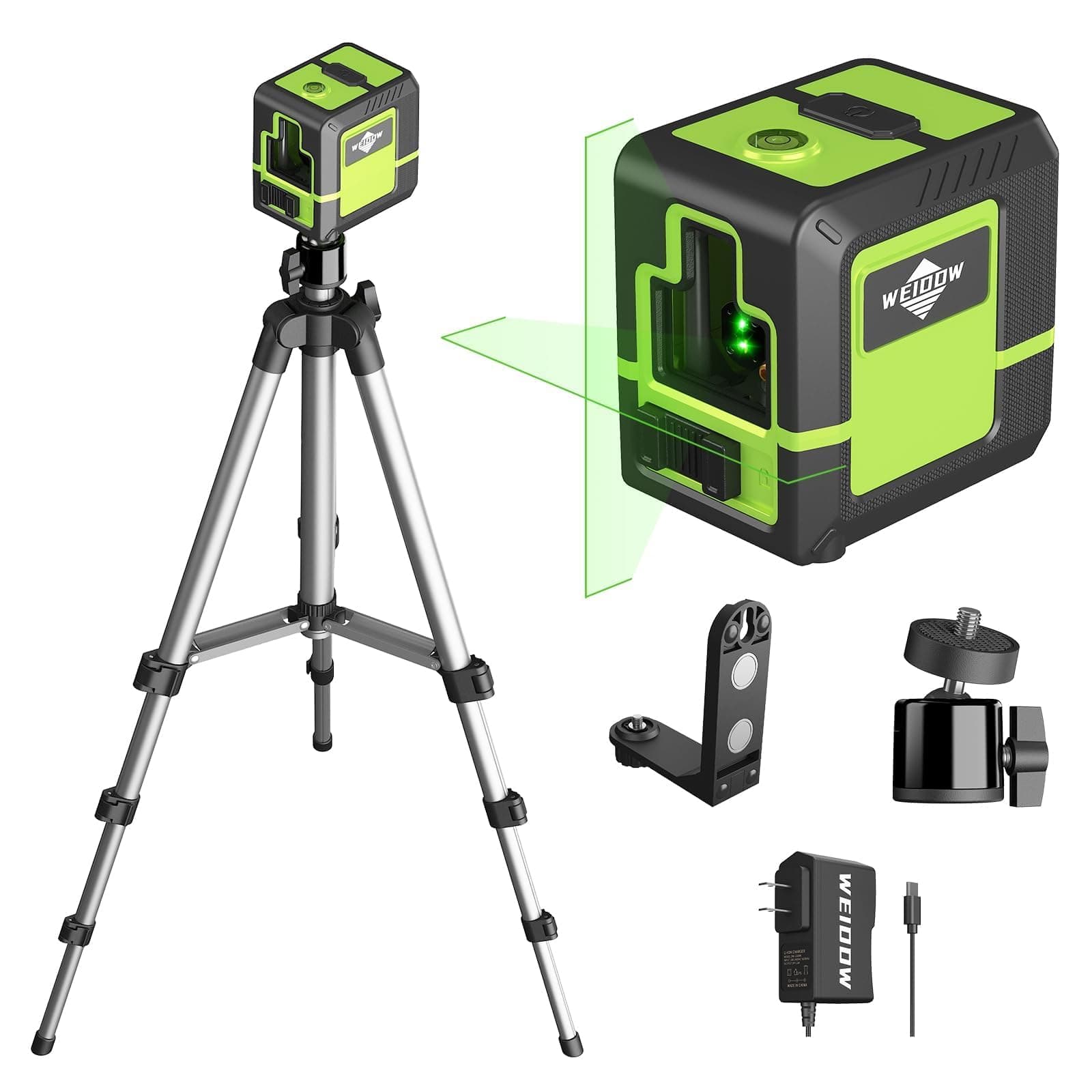 Laser Level with Tripod,Self Leveling Laser Level Green Line Laser Cross Line Laser Leveler Tool for Picture Hanging, Tile, Home Renovation