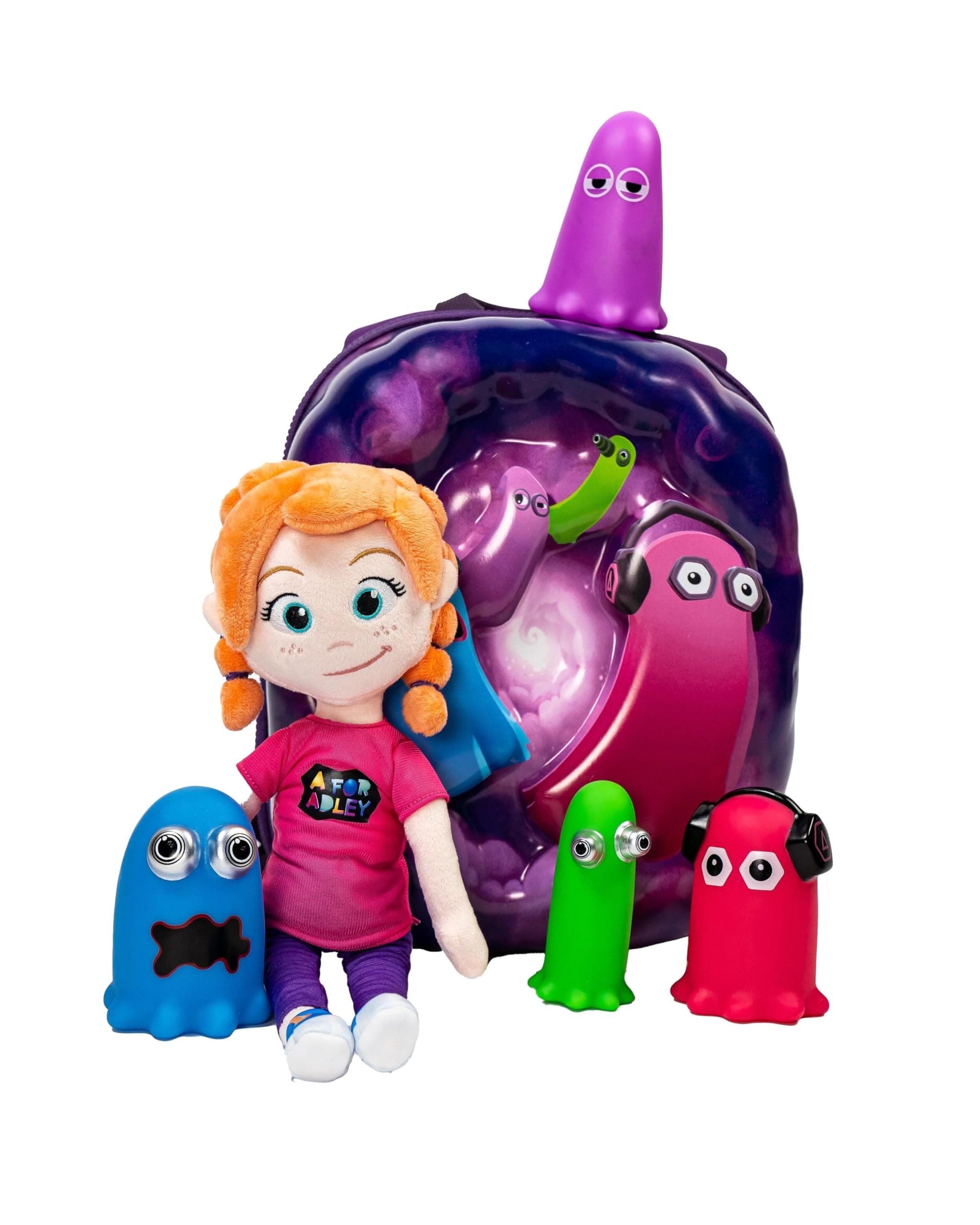 FOR ADLEY Portal Escape Doll and Backpack Includes all 4 rainbow ghosts A must have for Adley re-thinking