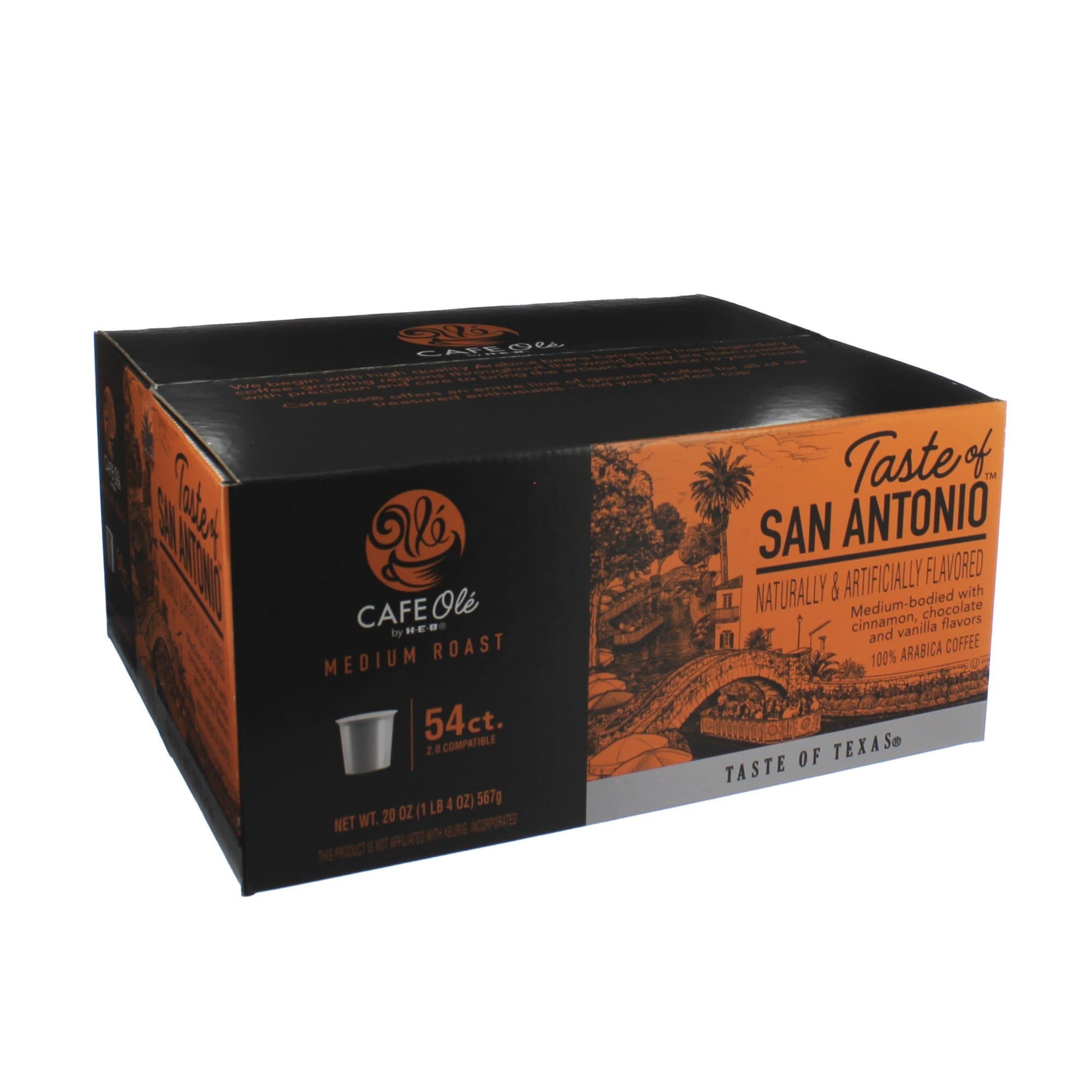 54-Count H.E.B. Cafe Ole --Taste of San Antonio single serve