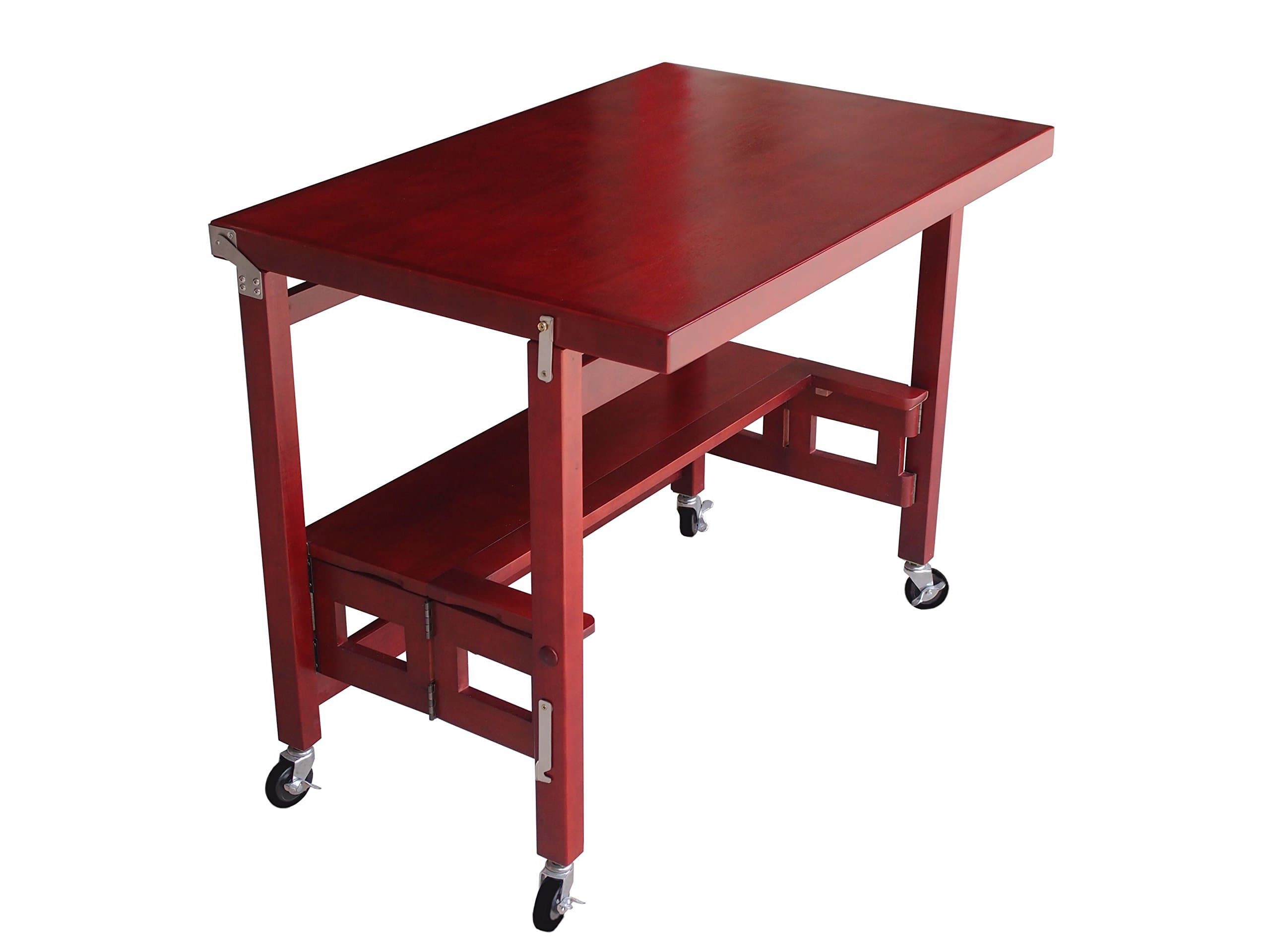 Oasis Concepts All Wood Flip and Fold Desk, Cherry
