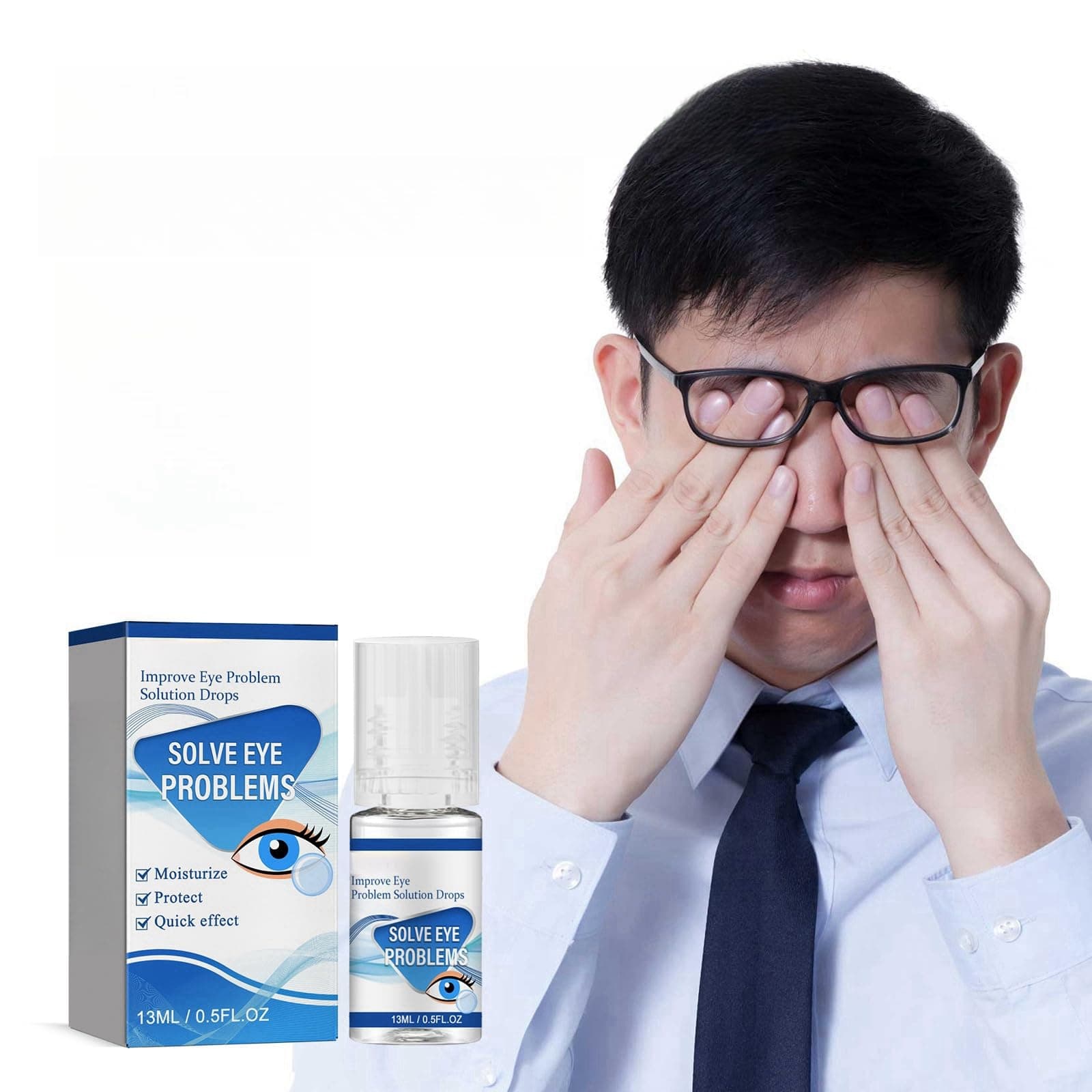 Myopia Eye Drops 13ml Refreshing Eye Drops, Alleviate Eye Fatigue, Reduce Eye Discomfort, Soothe Redness and Swelling, Clearer Vision Support, Gentle Eye Care, Eye Moisturization