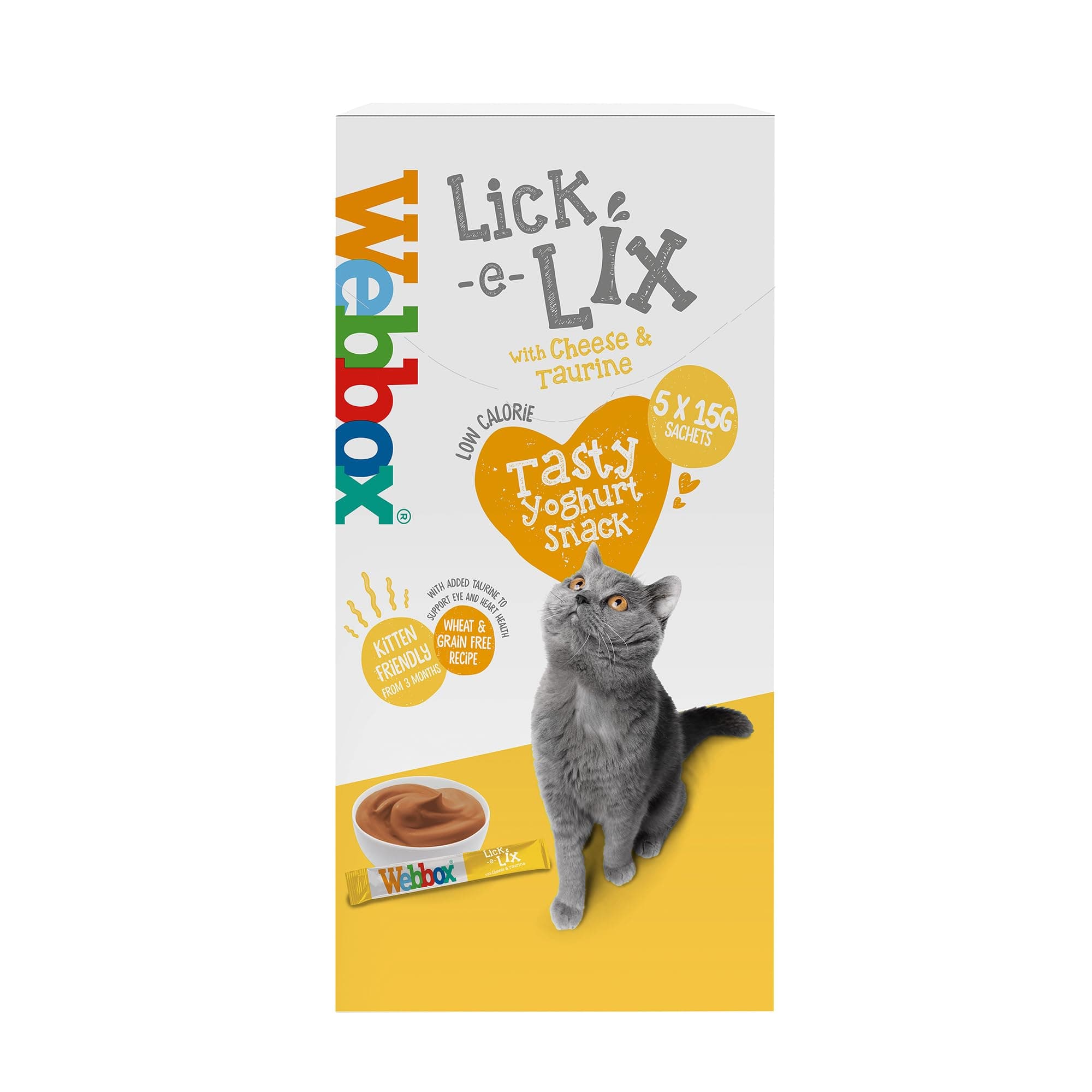 Lick-E-Lix Yoghurt With Cheese & Taurine, 5 x 15g