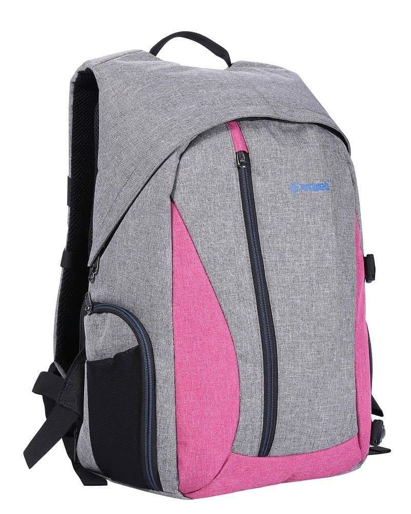 Waterproof Linen DSLR SLR Camera Backpack Bag with Removable Lower Insert Divider for Travel Outdoor Photography (Heather/Fuschia)