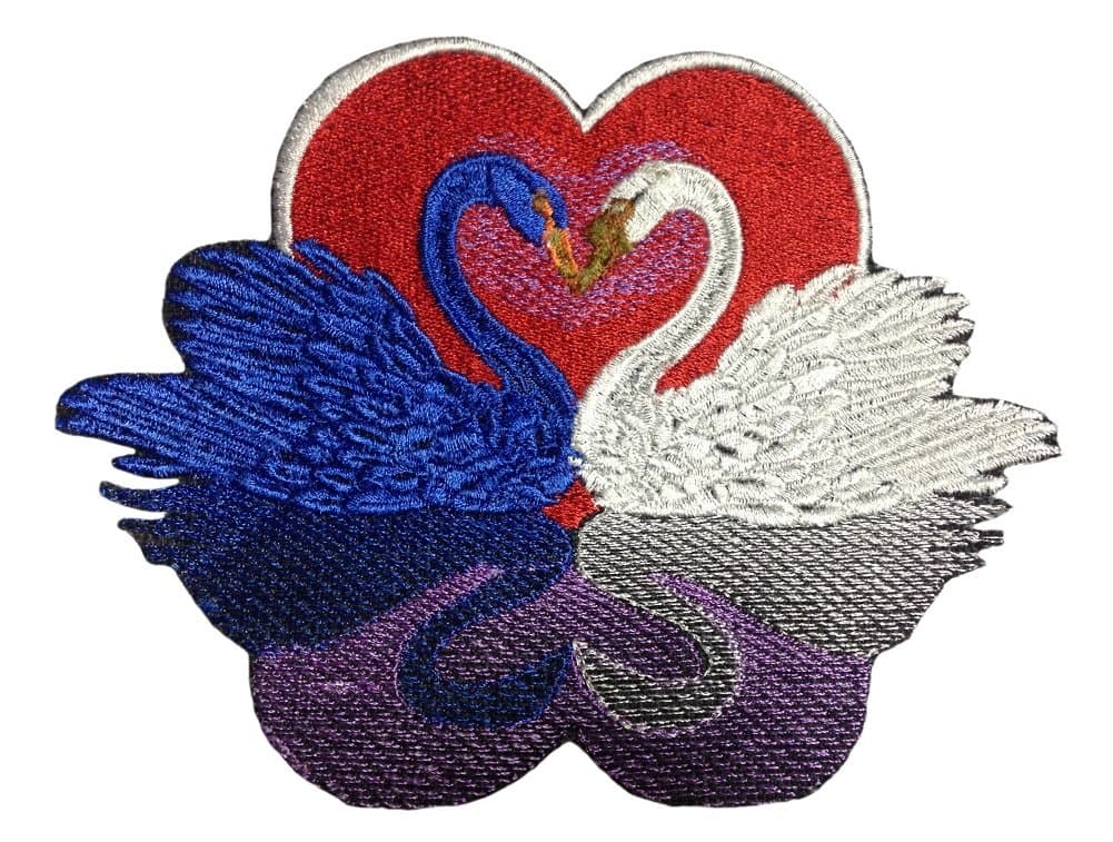 Swan patch iron on embroidered patch applique sew on embroidery
