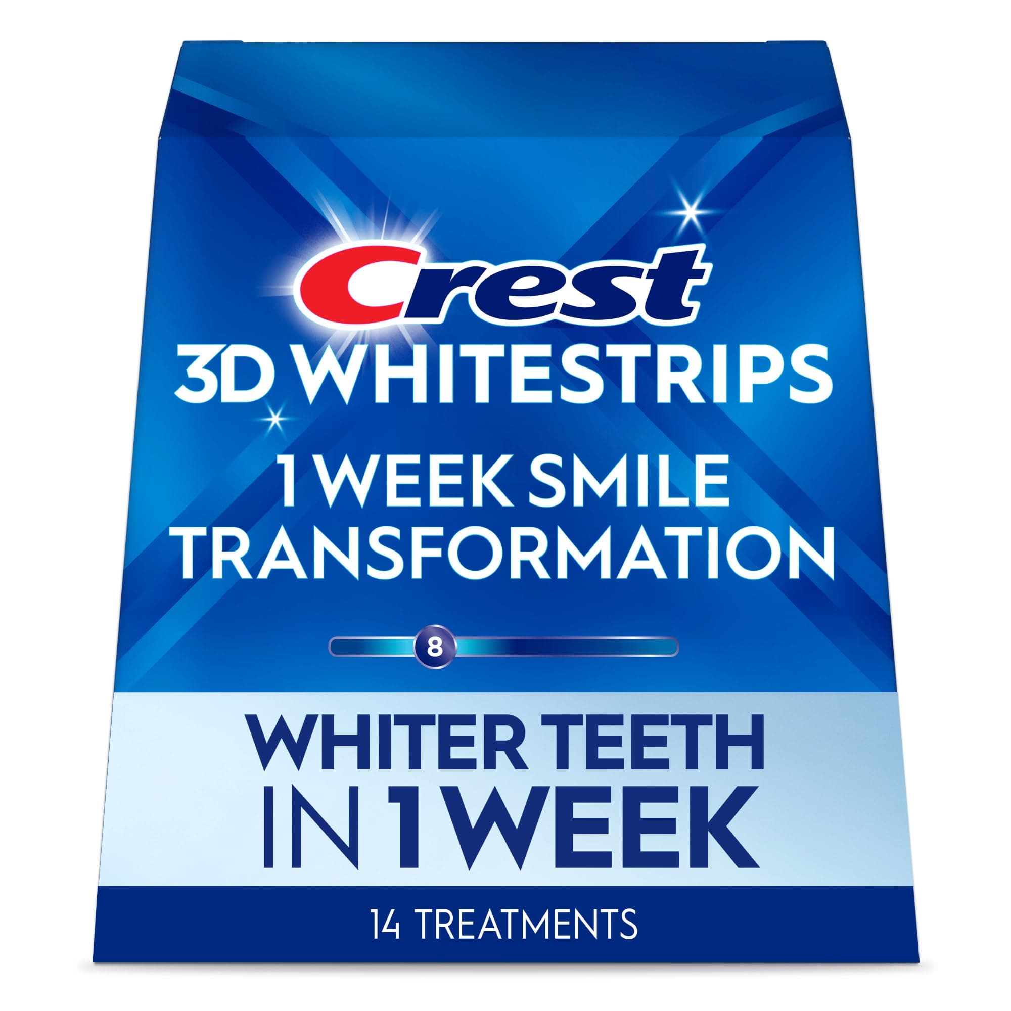 3D Whitestrips, 1 Week Smile Transformation, Whitestrips 3D White, Teeth Whitening Strip Kit, 14 Treatments (Each with 1 Upper/1 Lower), 28 Strips