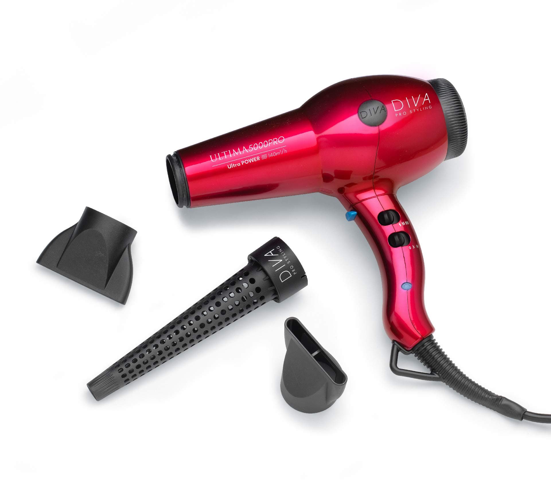 Diva Pro StylingUltima 5000 Dryer with Styling Wand - Red