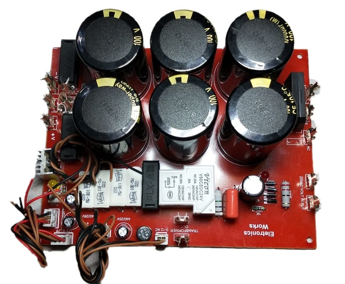 Electronic works Power Supply for Audio Amplifier Board kit with Soft Starter Ac to dc Supply