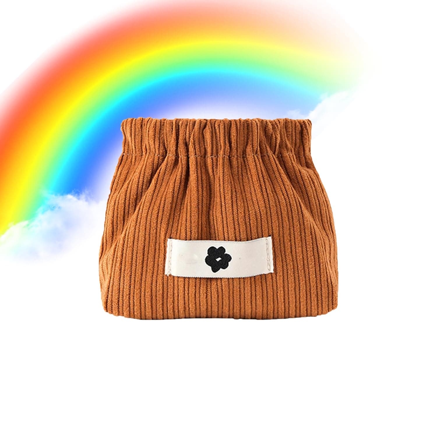 honitty Corduroy Elastic Storage Bag, Portable Popper Organizer, Mini Makeup Bag,Ladies Lipstick Pouch, Large Capacity Wallet, Jewelry Small Objects Storage Organizer.