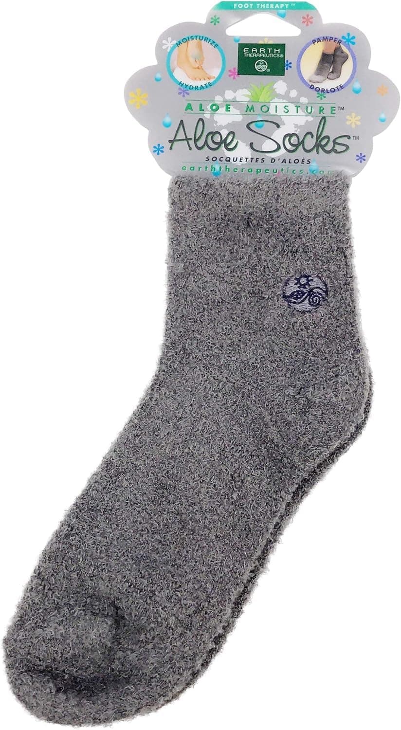 Earth Therapeutics Aloe Socks - Grey 1 Pack(S)