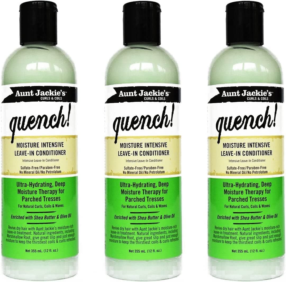 Aunt Jackies Quench Moisture Intensive Conditioner 12oz (354ml) (3 Pack)