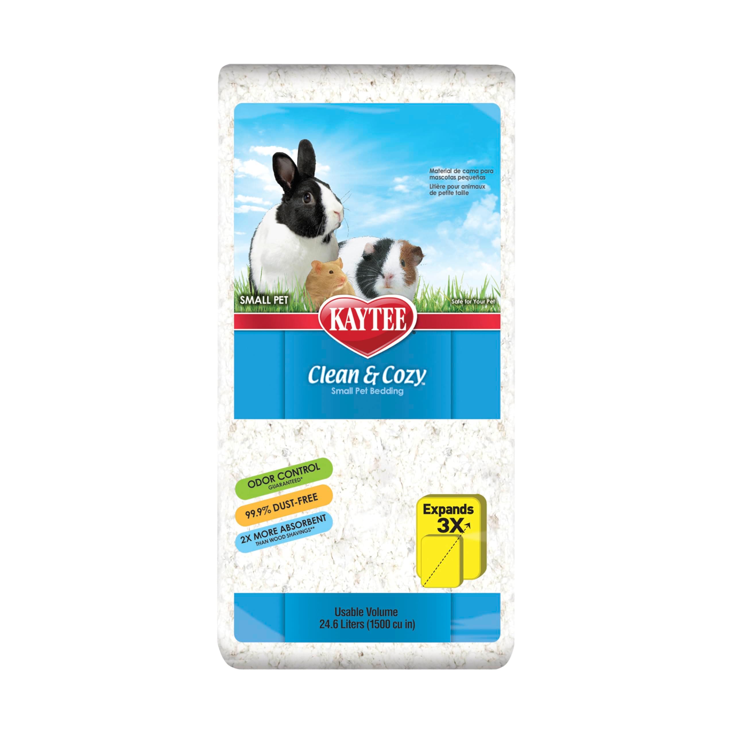 - Kaytee Clean & Cozy White Paper Bedding, Made for Small Animals, 24.6 Liters