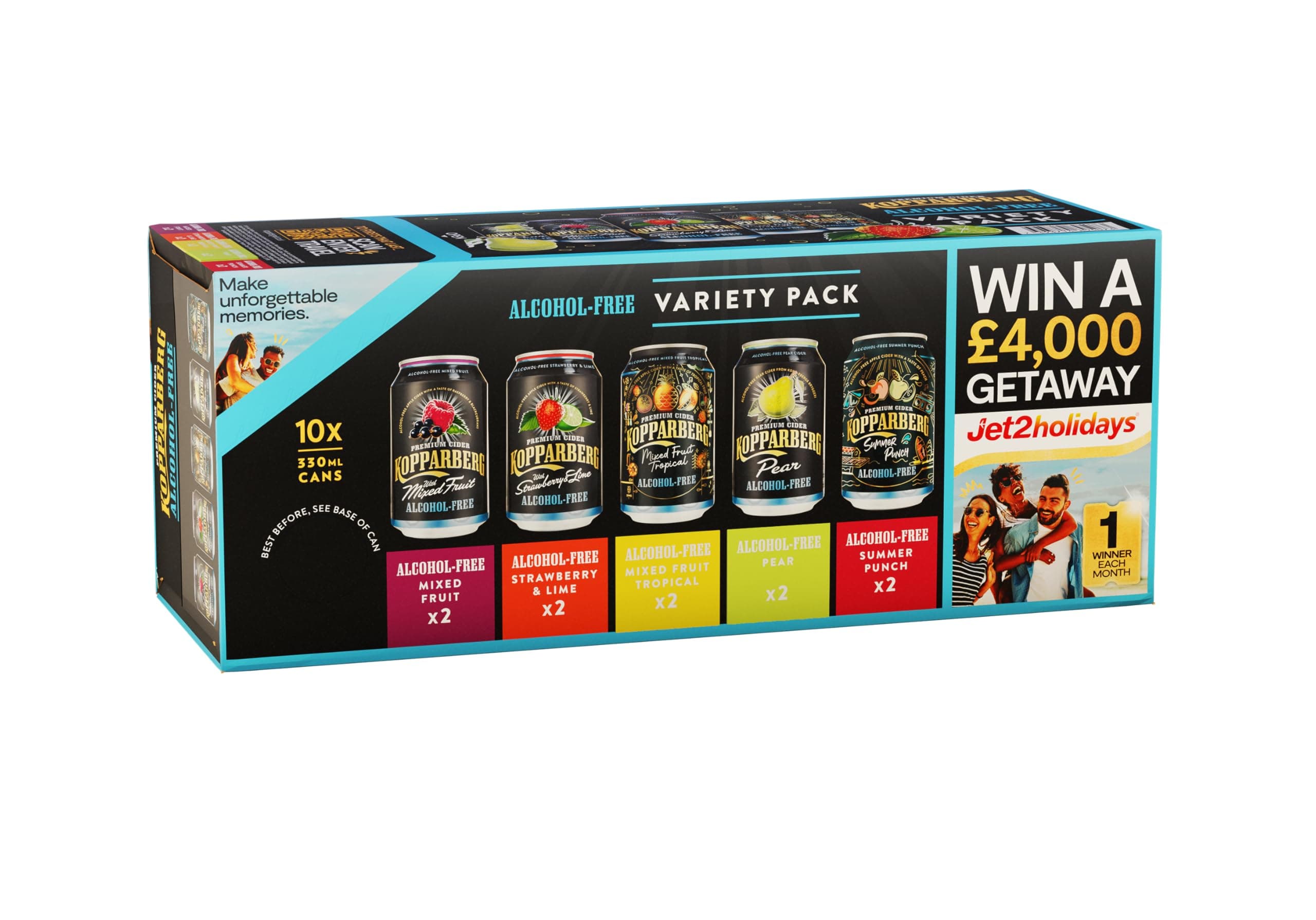 Kopparberg Fruit Cider Alcohol Free Variety pack 10x330ml cans