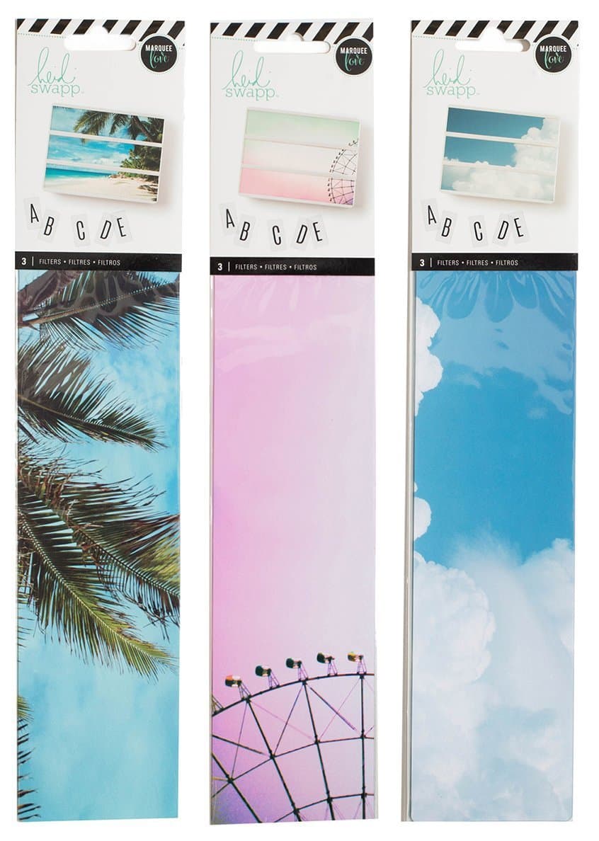Heidi Swapp - Lightbox Backgrounds Set - Ferris Wheel, Clouds and Beach - 3 Item Bundle - 9 Background Inserts