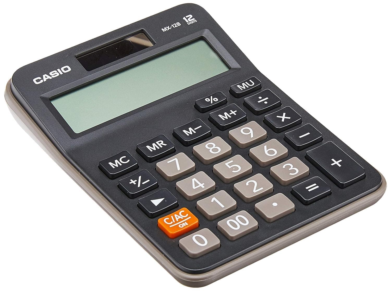 Casiomx-12b-bk – Desktop Calculator – 12 Digit Solar and Battery Powered (14.7 x 10.7 x 2.9 cm)