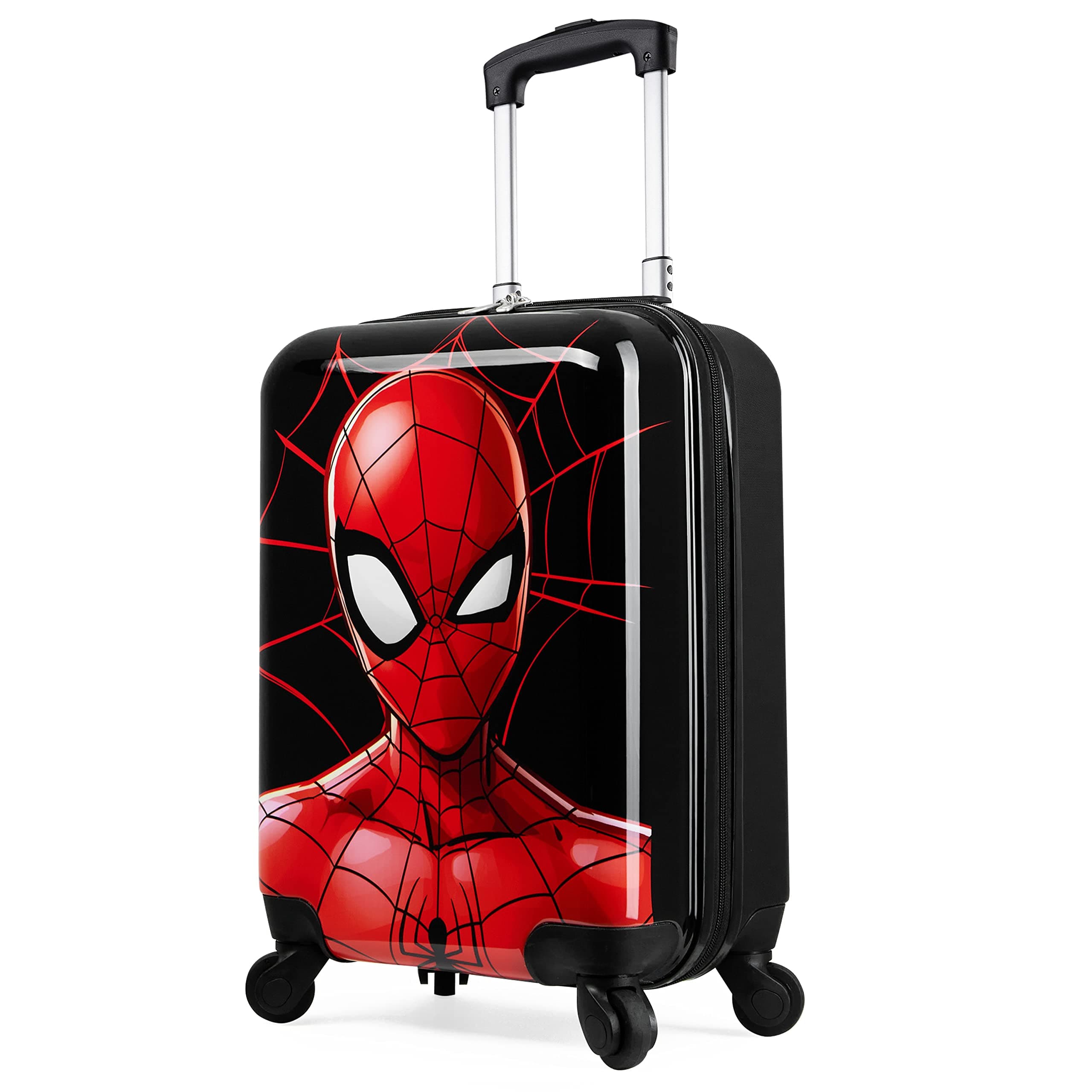 Marvel Spiderman Luggage Carry On Suitcase with Wheels Handle Kids Travel Bag 19" Vacation Essentials