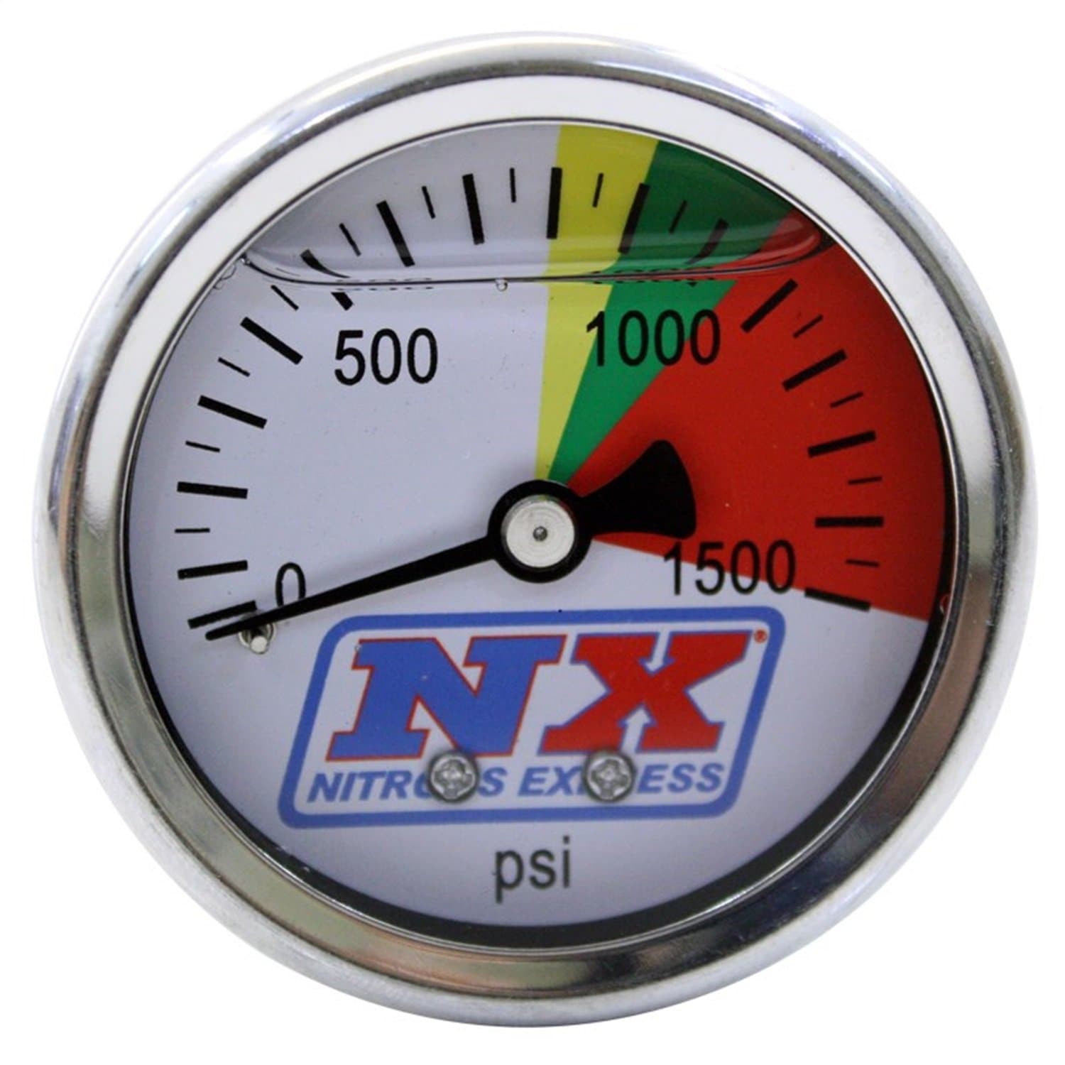 15508 0-1500 psi Nitrous Pressure Gauge Regular, 1.625 in.