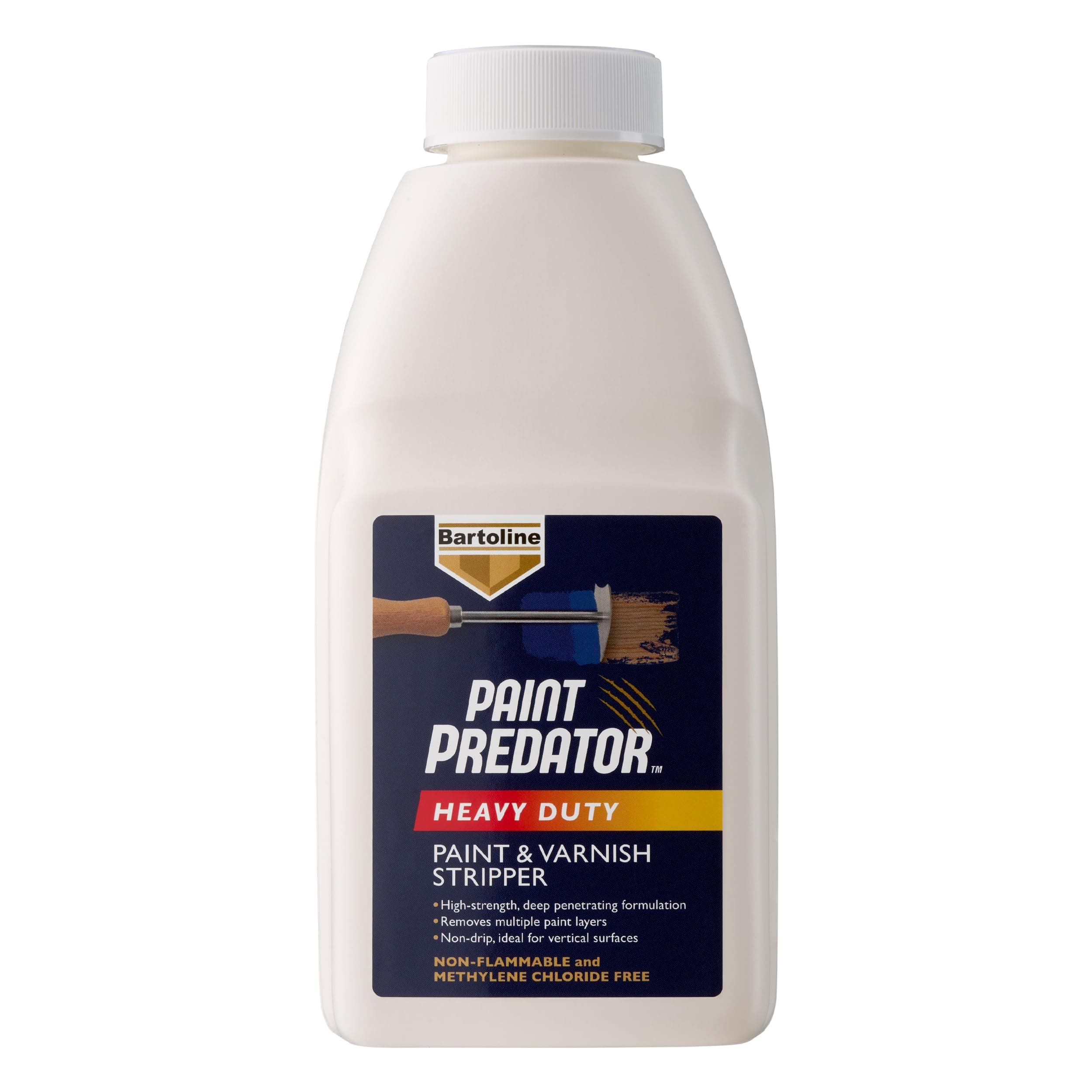 Paint Predator Heavy Duty and Varnish Stripper 500 ml, Professional Strength, Non-Caustic Remover for Wood, Metal and Masonry
