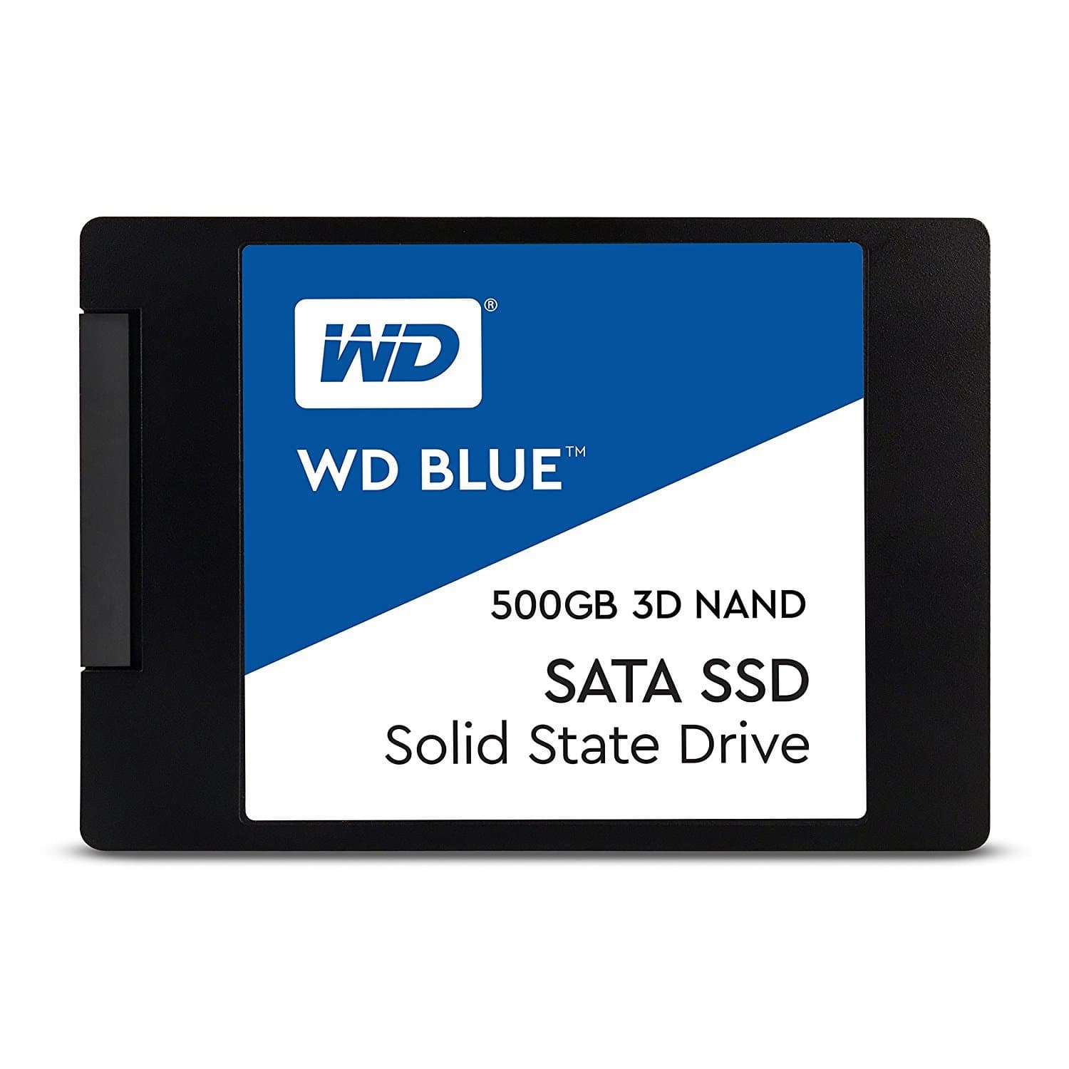 Western Digital 500GB WD Blue 3D NAND Internal PC SSD - SATA III 6 Gb/s, 2.5"/7mm, Up to 560 MB/s - WDS500G2B0A, Solid State Drive