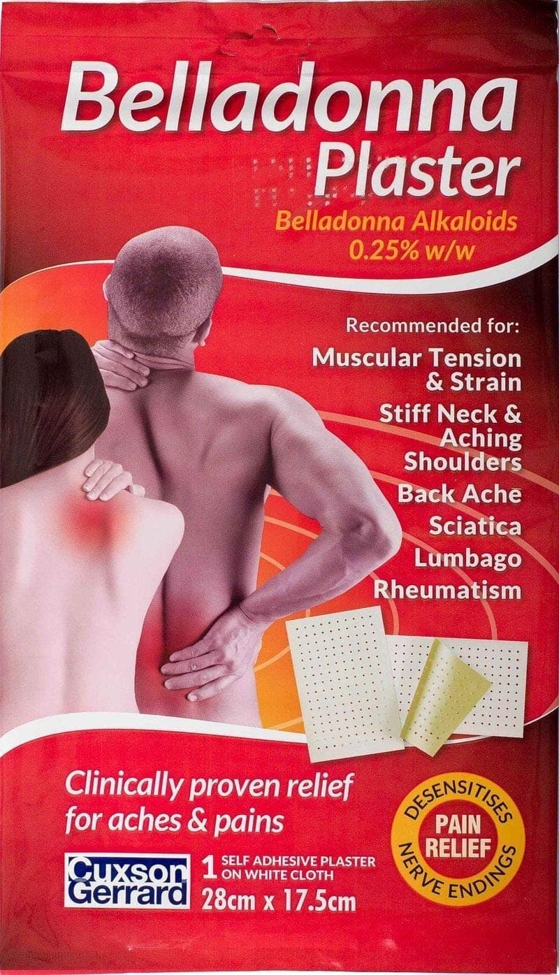 Belladonna 28 Medicated Plaster, 28cm x 7.5cm