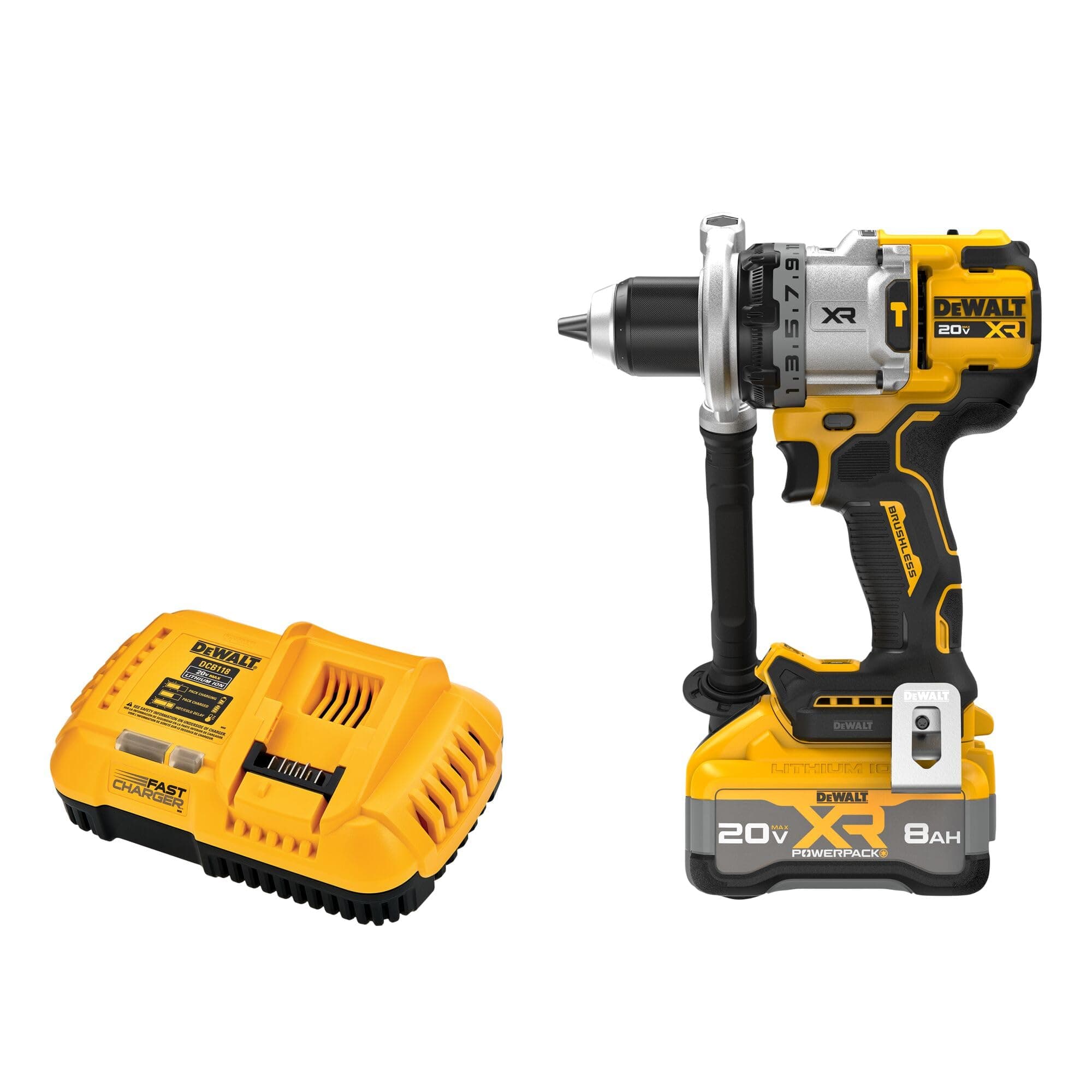 20V MAX XR Brushless Cordless 1/2 Inch 3-Speed Hammer Drill Kit with XR POWERPACK