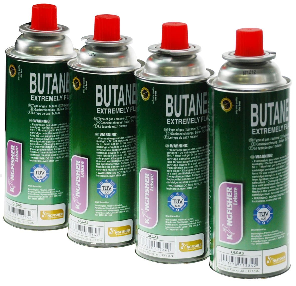 4 x BUTANE GAS CANISTER REFILL