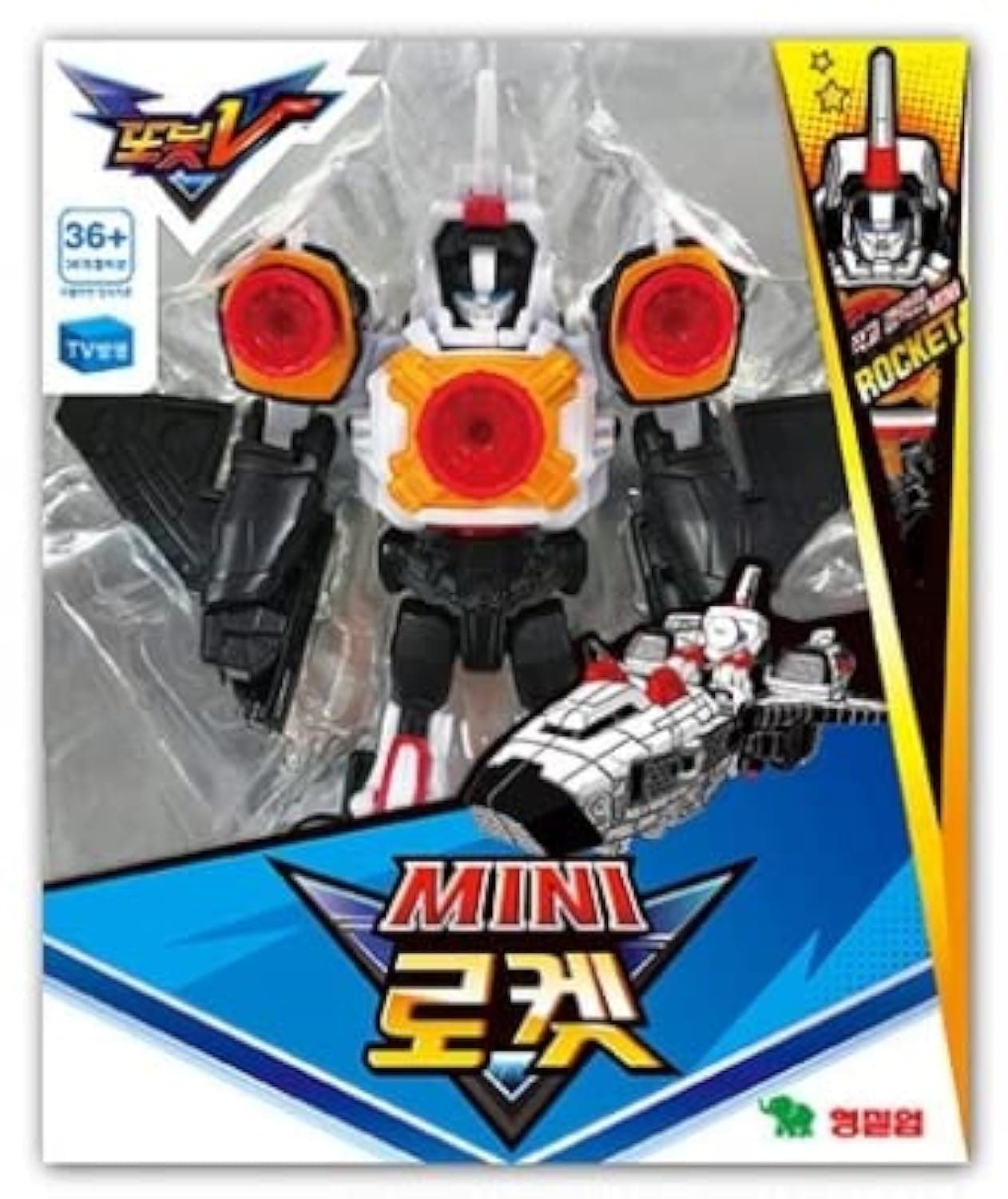 RaoNEE YOUNGTOY TOBOT V Mini Rocket Transformer Robot from Rocket Toy Korean Animation Robot Character