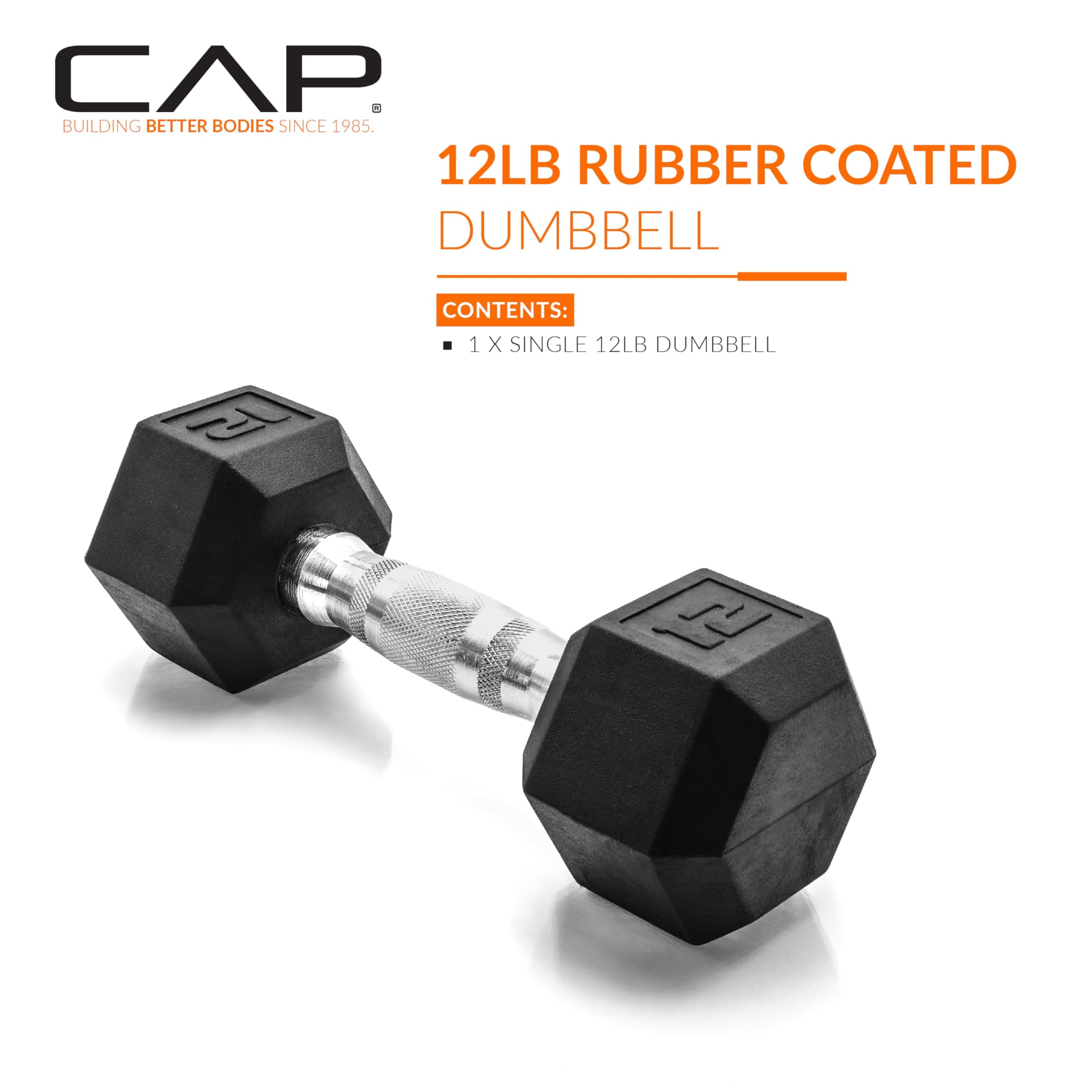 Cap Coated Hex Dumbbell Weight | 3-50 LB Single or Pair