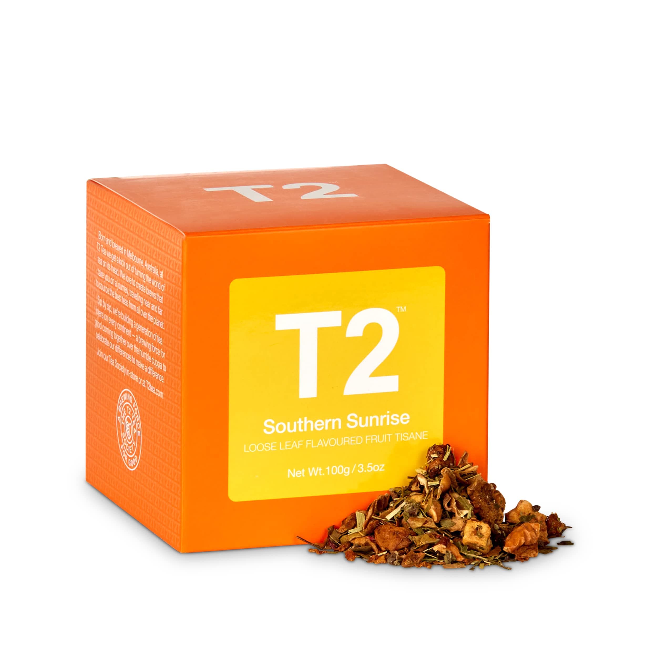 T2 Tea Southern Sunrise Fruit Tea, Loose Leaf Iced Tea in Box, 100 g