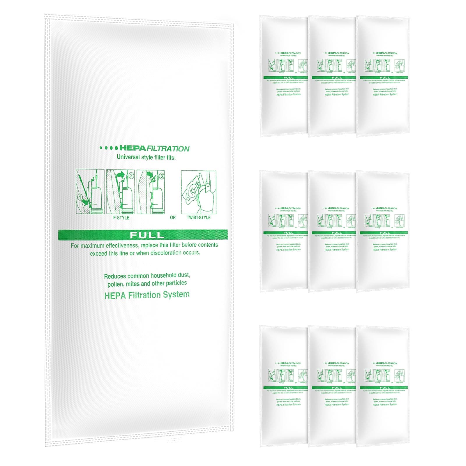 10 Pack 204814 Micron Magic HEPA Filter Plus Bags Compatible with Kirby Vacuums 205811 - Models G4, G5, G6, Ultimate G Series, Diamond Edition, Sentria, Sentria II, Avalir, Avalir II