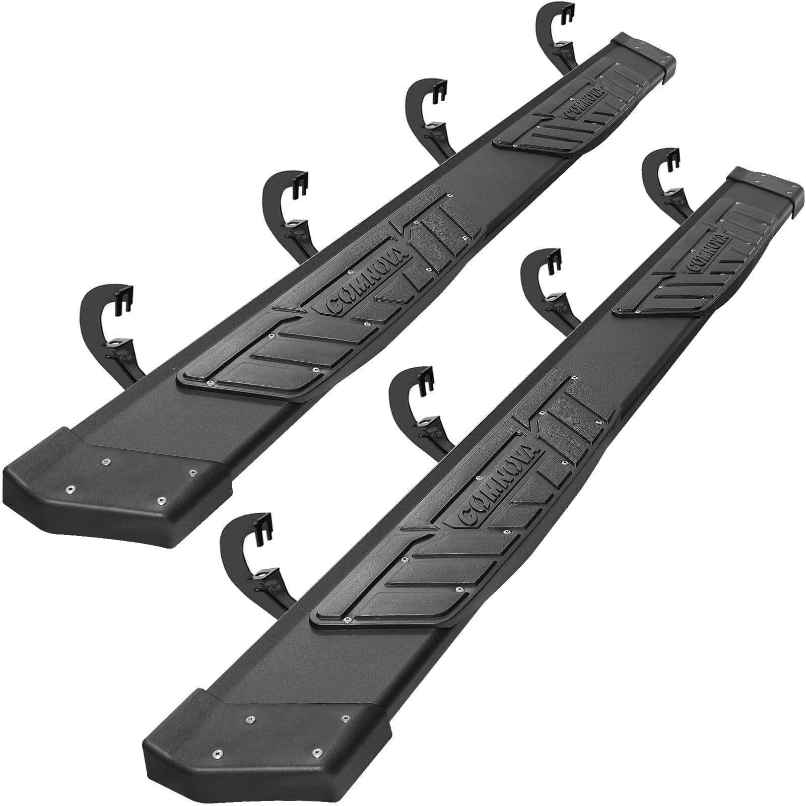COMNOVA Aluminum Running Boards Compatible with 2007-2018 Silverado/GMC Sierra 1500 2500HD 3500HD Crew Cab, 2019 Silverado/Sierra 2500HD 3500HD Crew Cab. 6.5 Inch Silverado Side Step Step Bars.