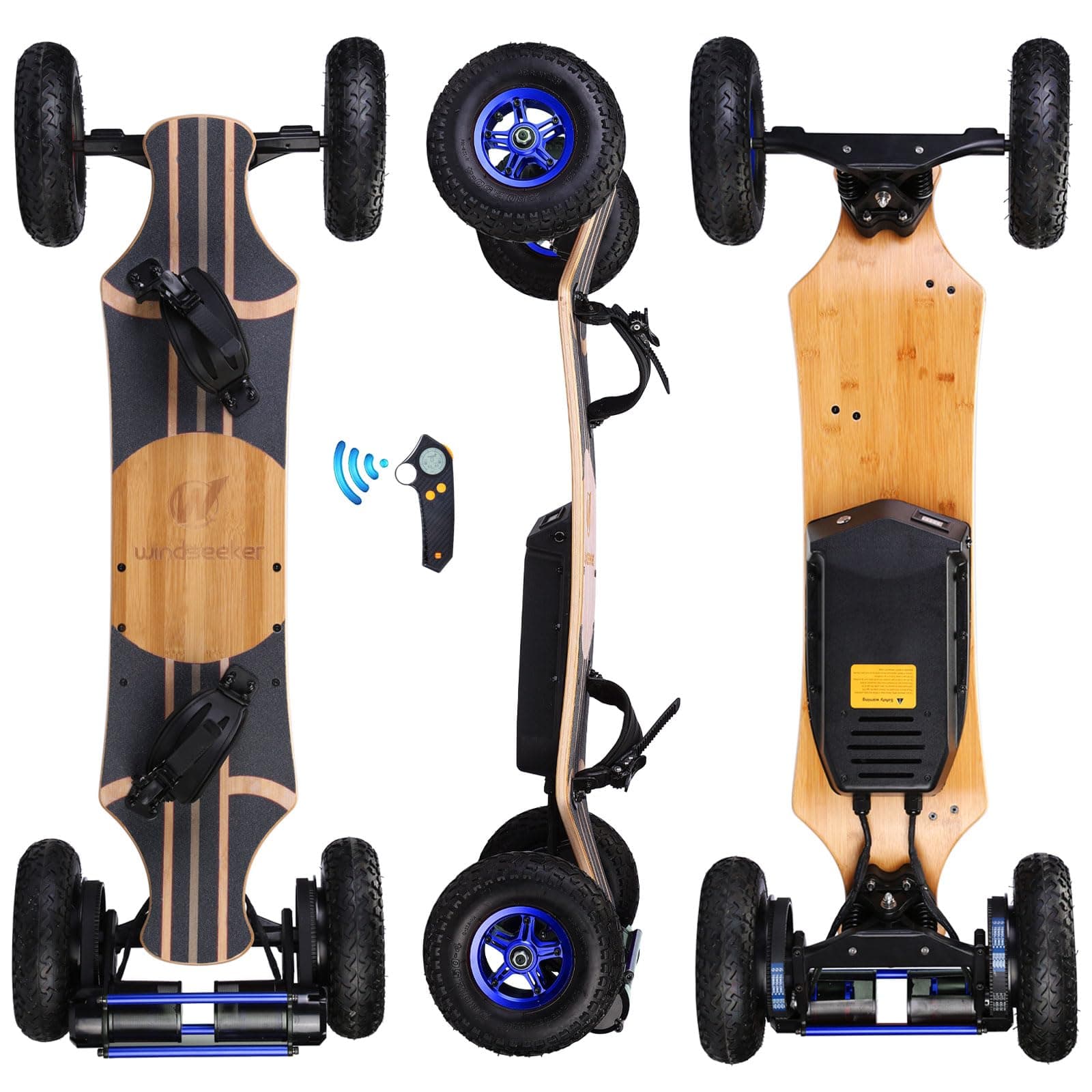 Electric Skateboard with LCD Remote Control,V5 & G5 & Off-Road Electric Longboard with Light for Adults, 1650W Dual Motor, 27 MPH & 18 Miles Range, 7+2+2 Maple and Fiber Glass Up to 330 lbs