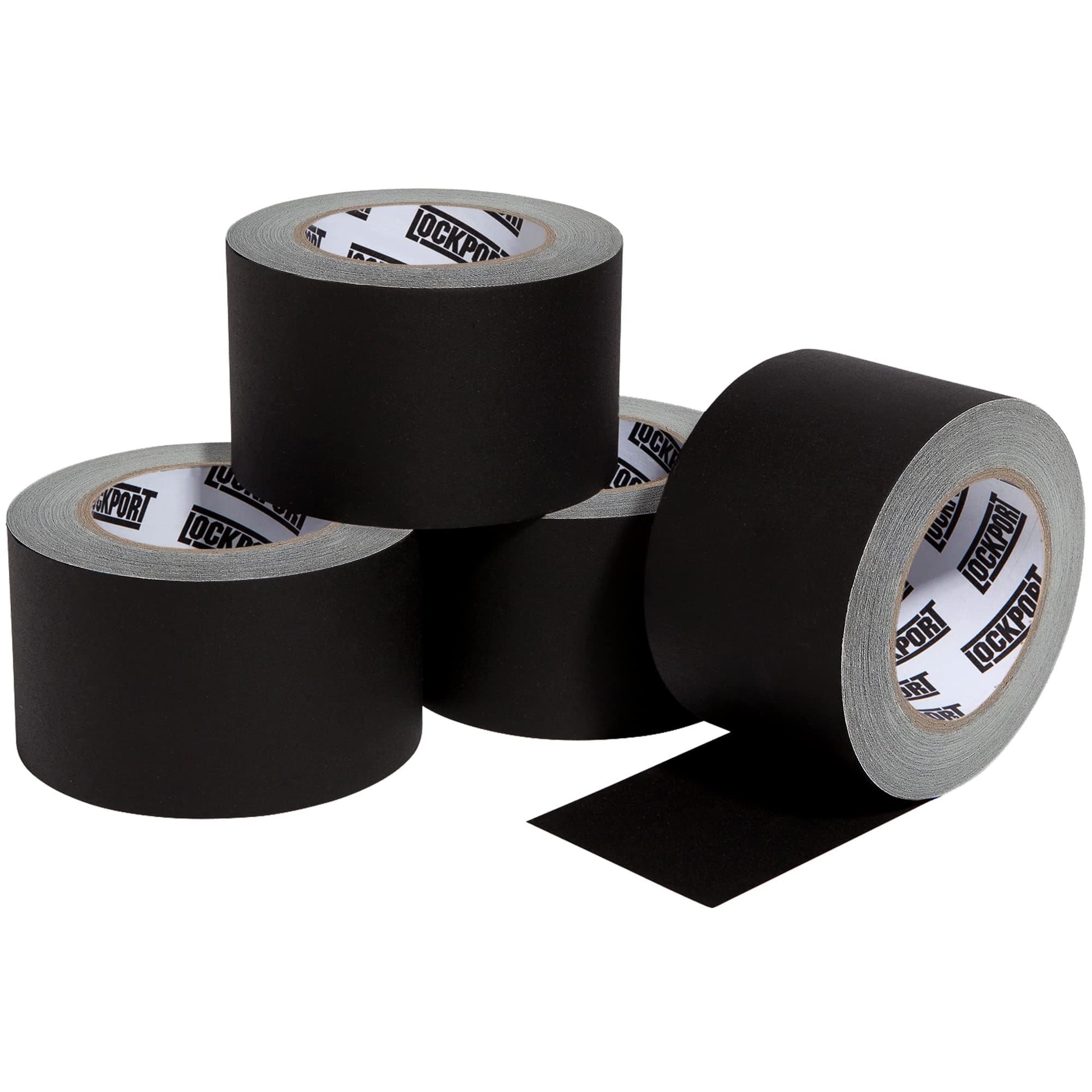 Lockport 3-inch Black Gaffer Tape, 4-Pack