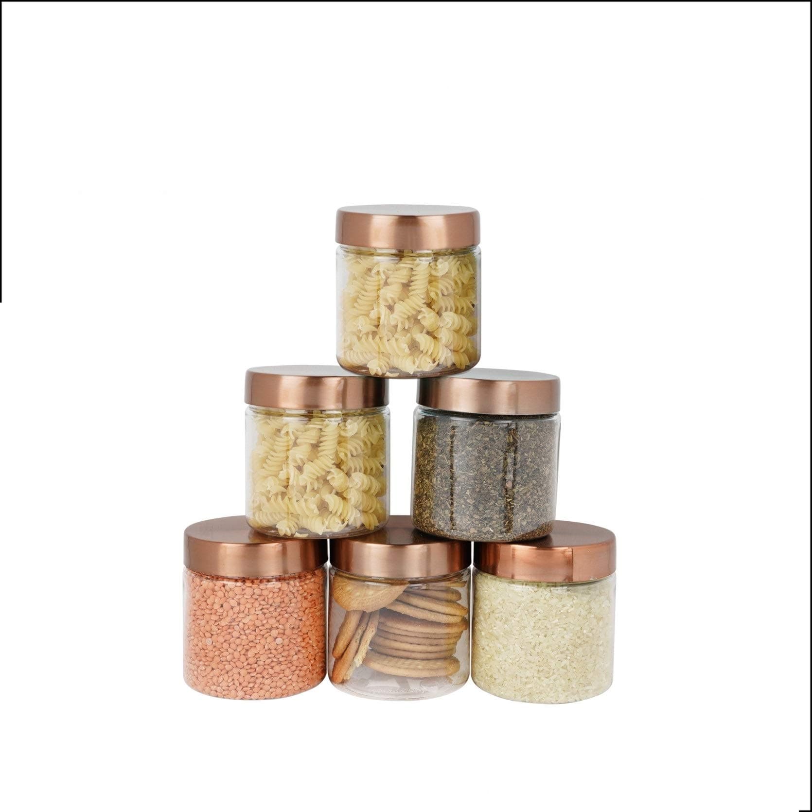 PEARLPET Copper Jar - 6 Pieces, Transparent