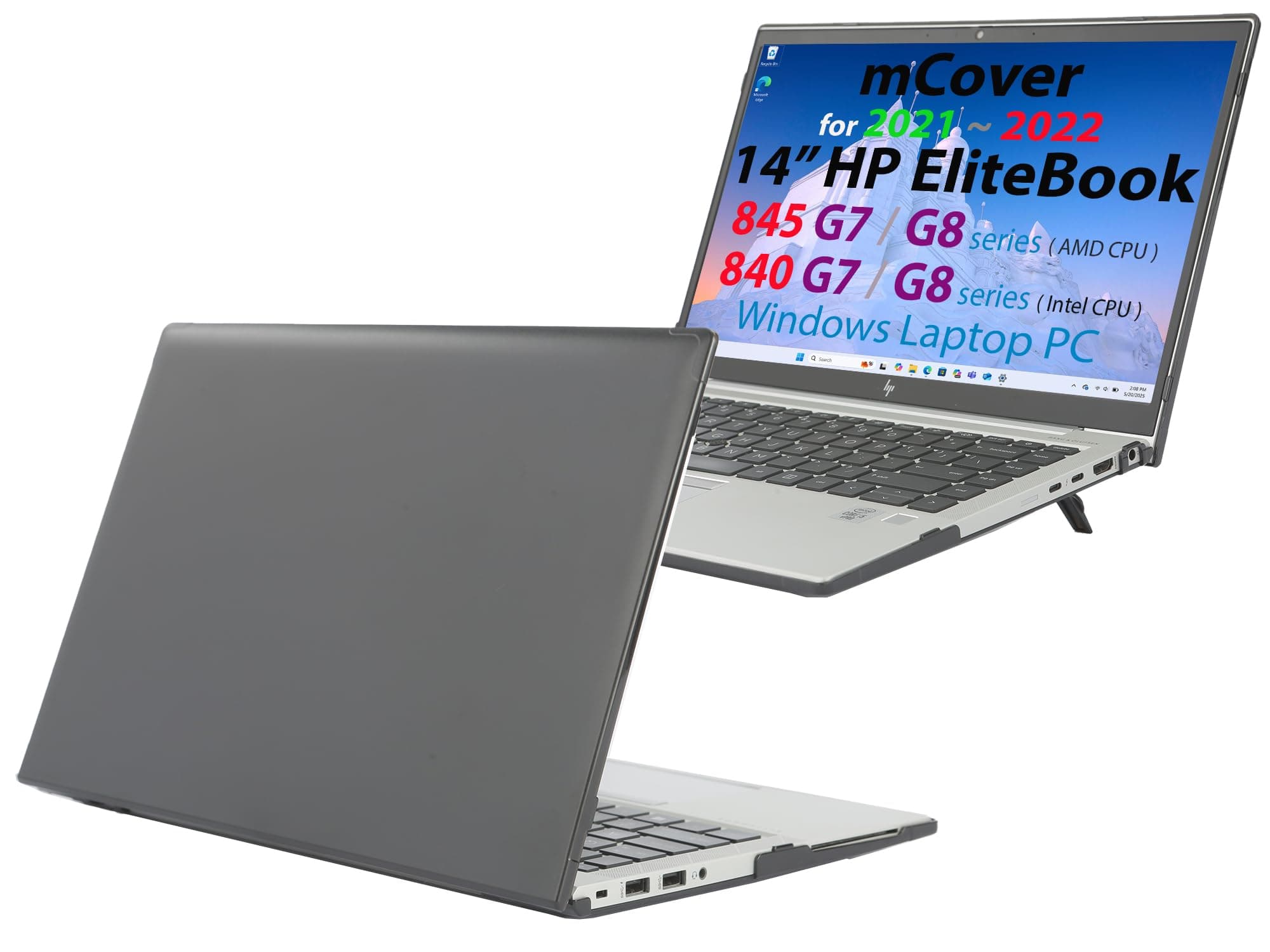 Case ONLY Compatible for 2020~2022 14" HP EliteBook 840 G7 / G8 (Intel CPU) | EliteBook 845 G7 / G8 (AMD CPU) Series Windows Laptop (NOT Fitting Any Other HP Models) - Black