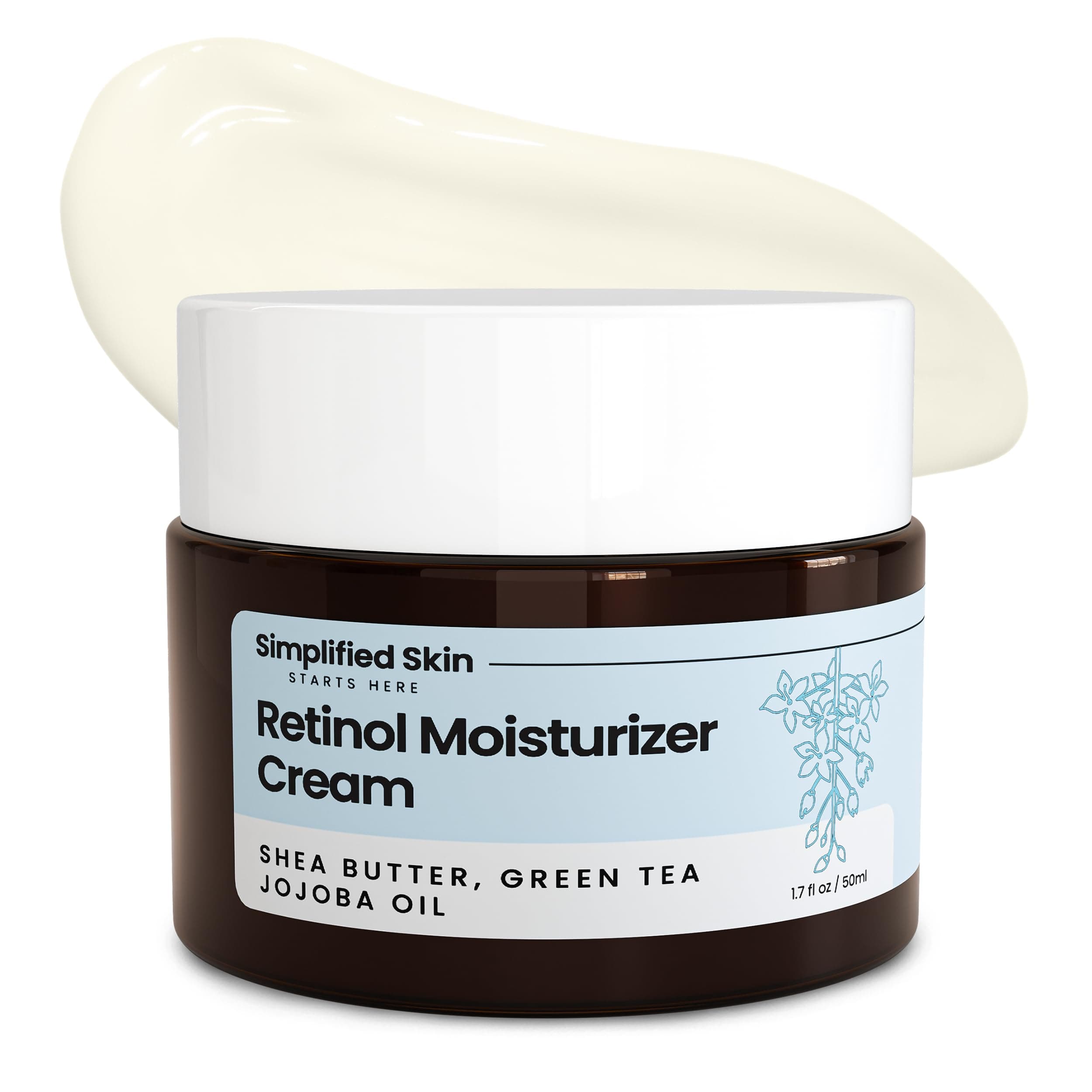 Retinol Cream for Face – 2.5% Retinol Moisturizer for Fine Lines, Firming & Collagen Boost – Anti-Aging Night Wrinkle Cream with Hyaluronic Acid – 1.7 Oz