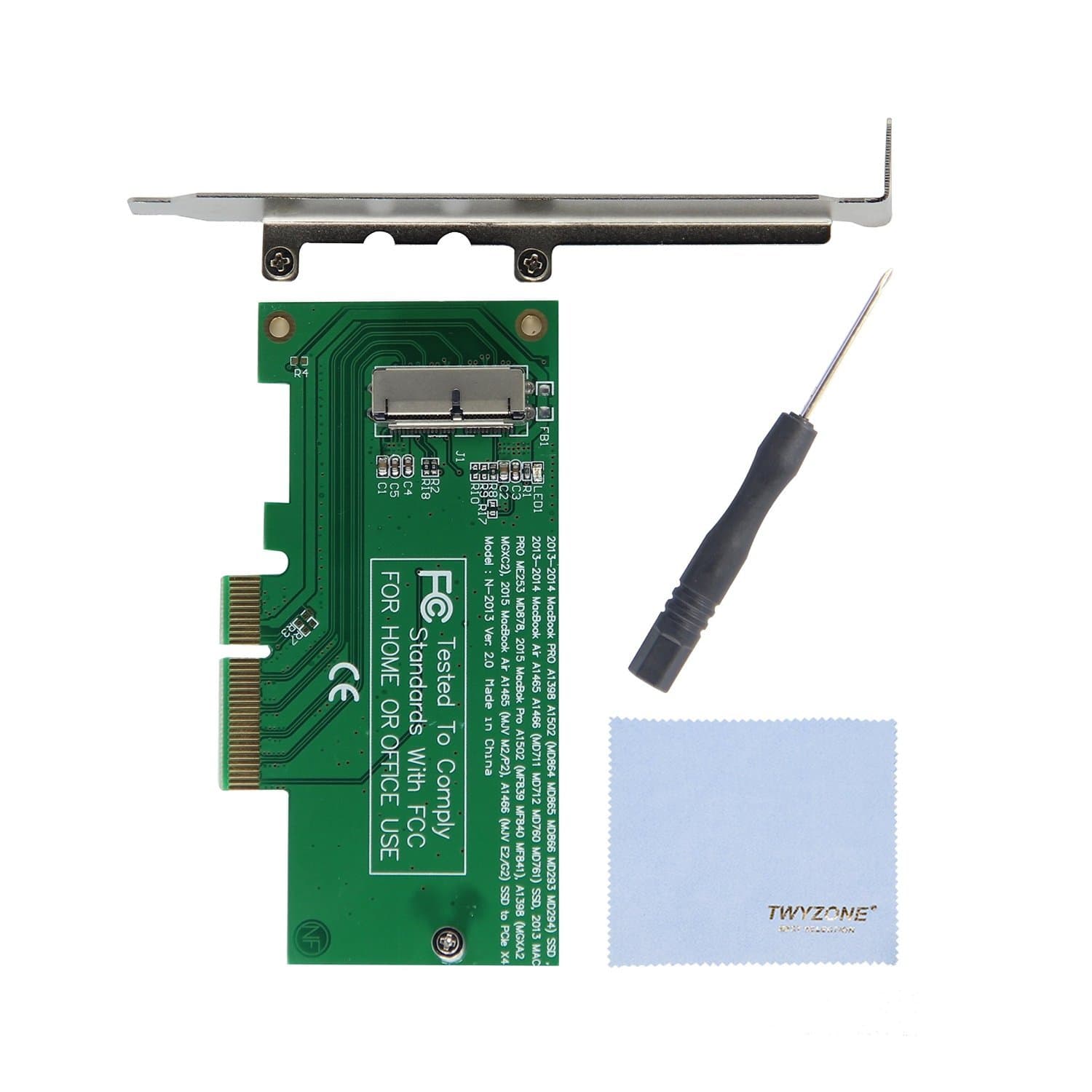 TWYZONE Adapter Card to PCI-E 4X for MacBook Air A1466 A1465 2013 Year, Pro Retina A1398 A1502 ME253 MD878 MGX72 MGX82 MGX92 MGXA2 MGXC2 MD711 MD712 MD760 MD761