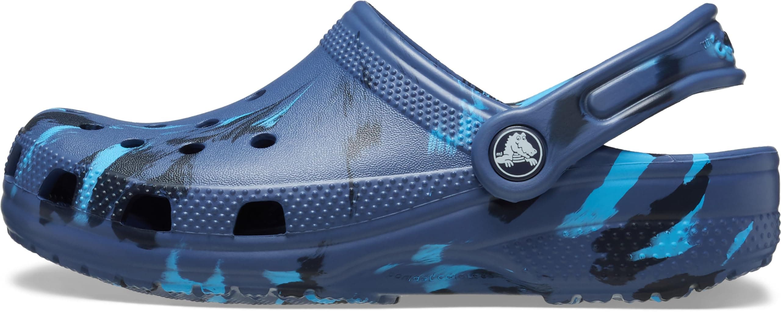 Crocs Unisex Kids Classic Clog K Clogs, Marbled Navy Multi, 11 UK Child