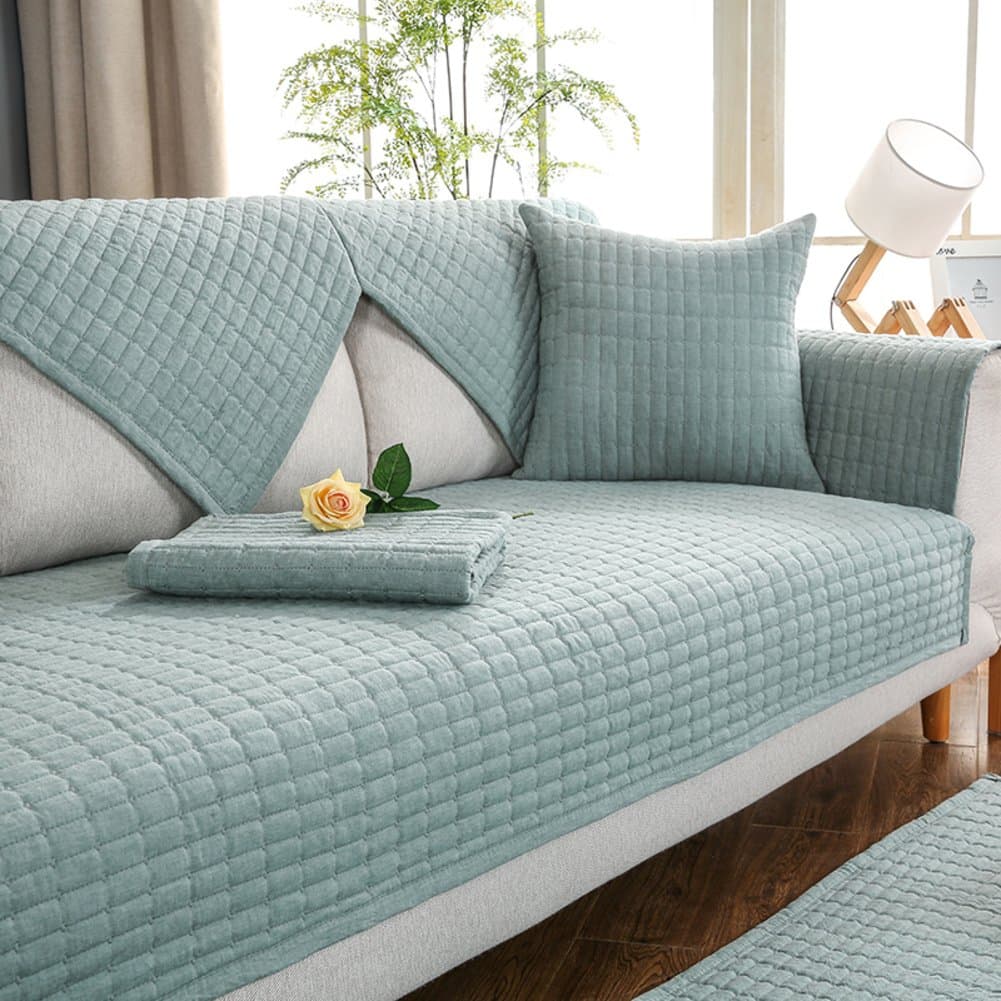 Anti-slip Sectional sofa slipcovers u shape Sofa throw slipcover All season Sofa furniture protector for pets dog Sofa throw cover pad-1 piece-B 35x83inch(90x210cm)