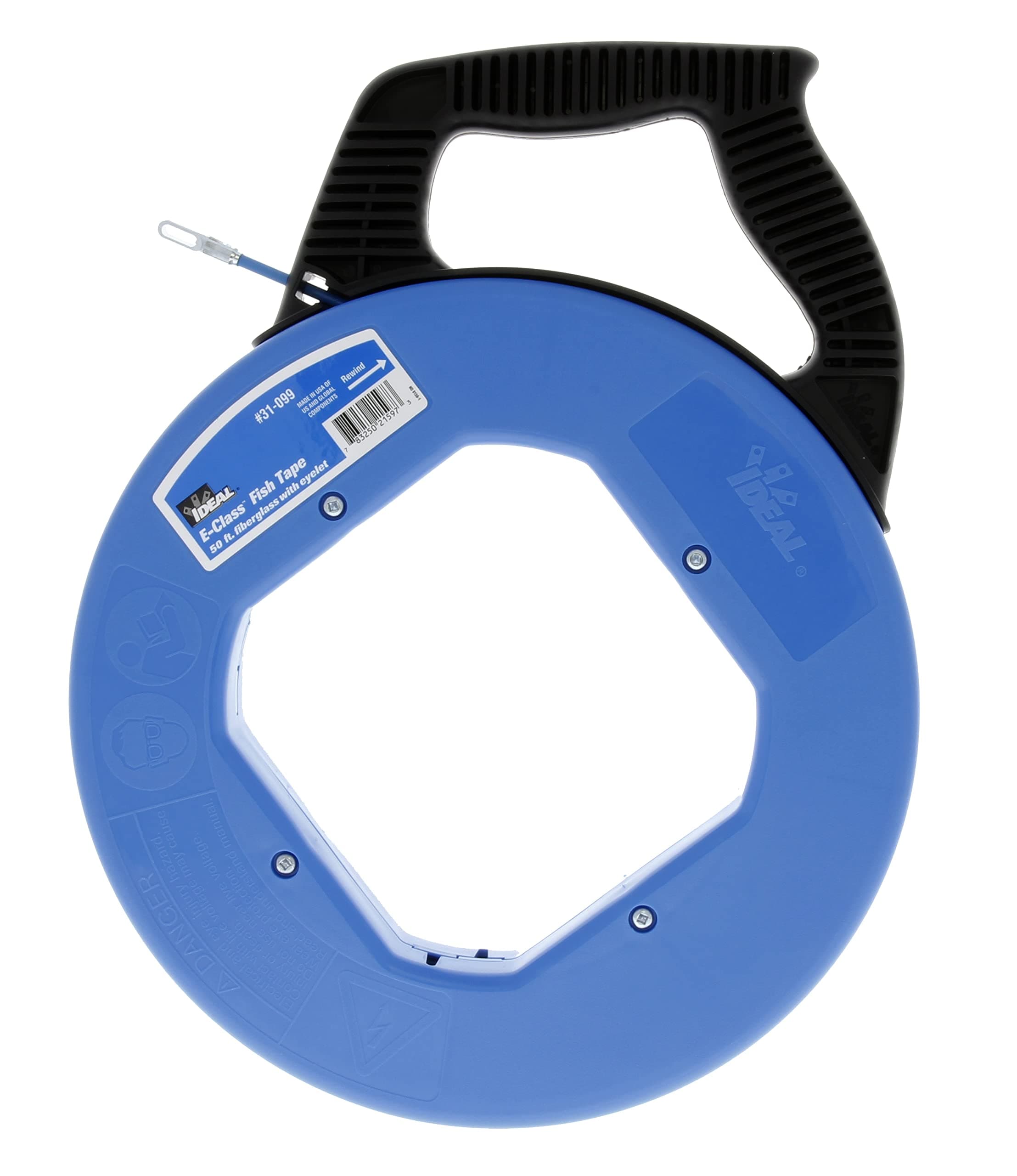 IDEAL Electrical 31-099 Tuff-Grip Pro E-Class Fiberglass Fish Tape w/Eyelet 3/16 in. x 50 ft.