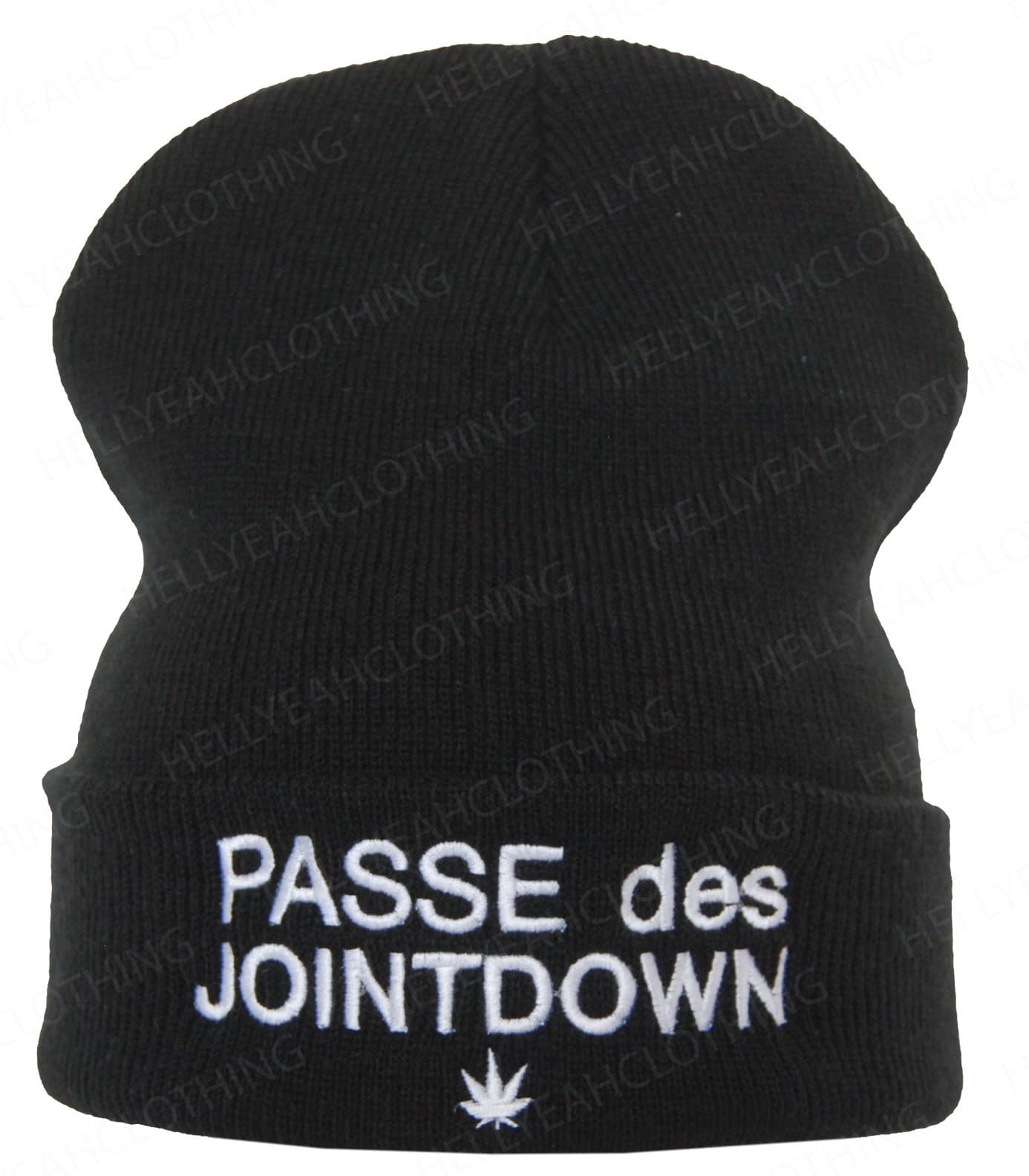 wuwi passe des jointdown Beanie - Black/White - one Size