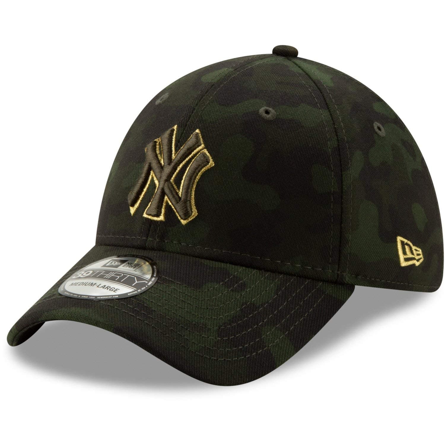 New Era 2019 MLB New York Yankees Hat Cap Armed Forces Day 39Thirty 3930 (L/XL) Green/Gold