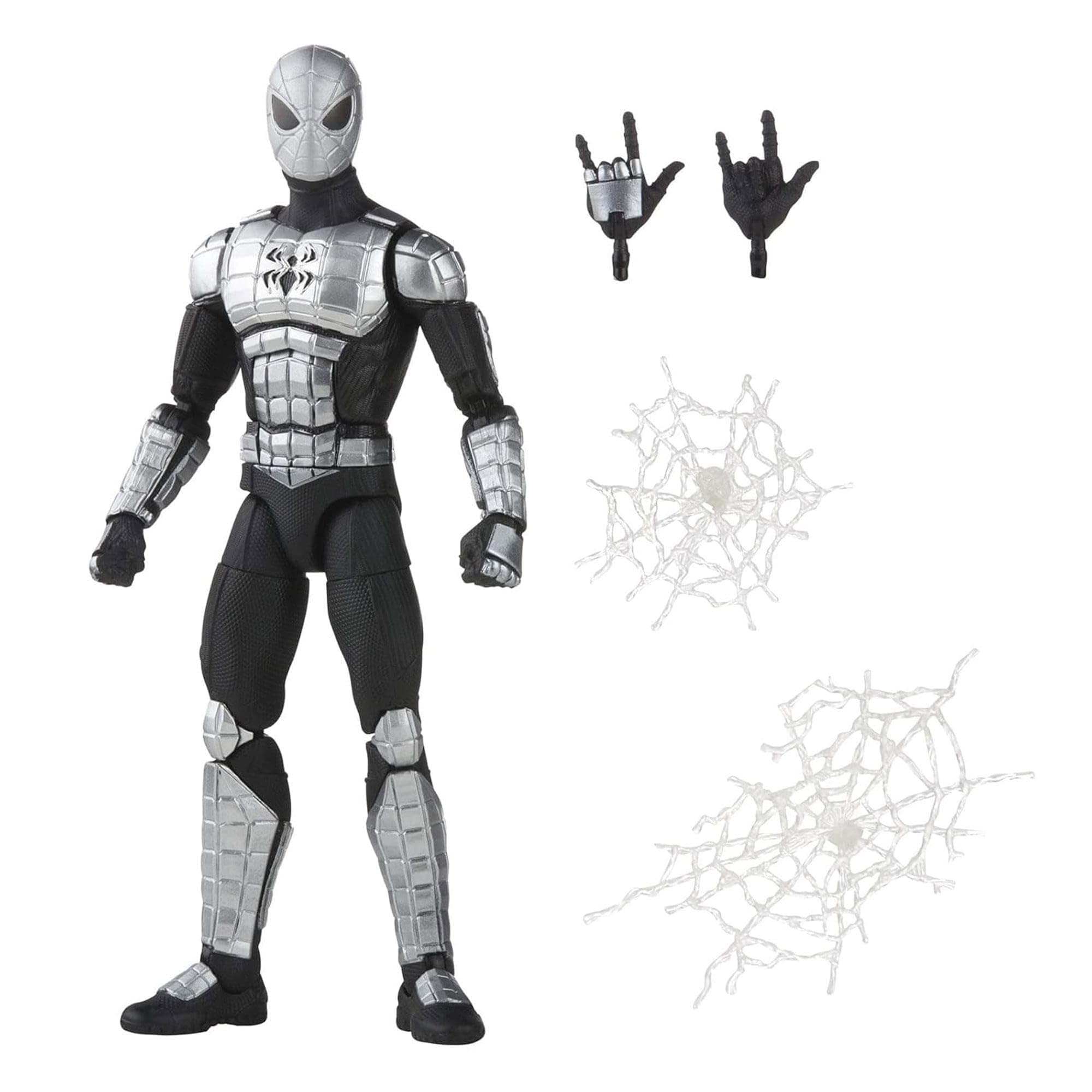 Marvel Legends Series Spider-Man 15 cm Spider-Armor Mk I Action Figure Toy, Includes 4 Accessories: 2 Alternate Hands and 2 Web FX