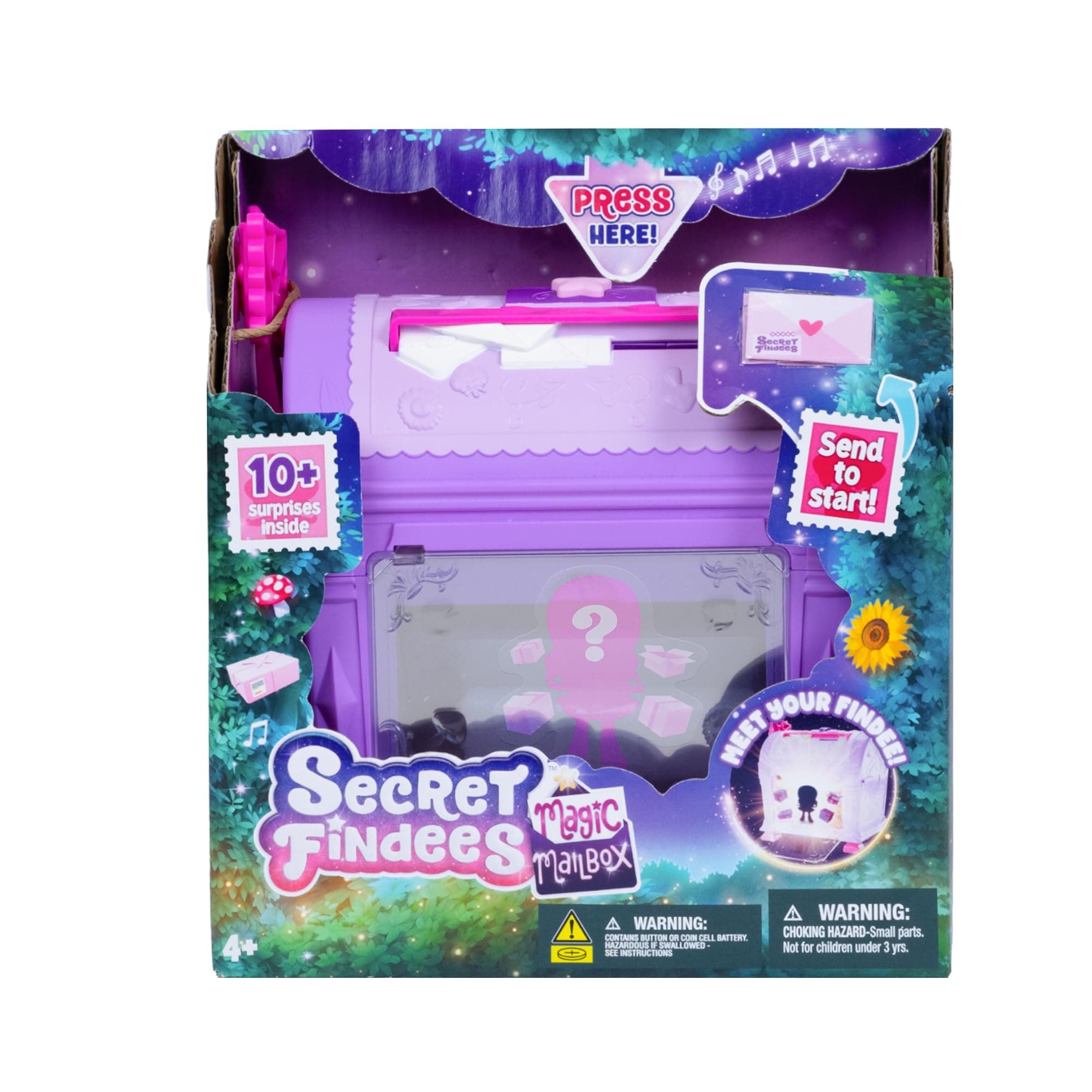Goliath Secret Findees Magic Mailbox Purple | Includes Either Hailee or Zoee | Discover 10+ Surprises Inside | Recommended for Ages 4+