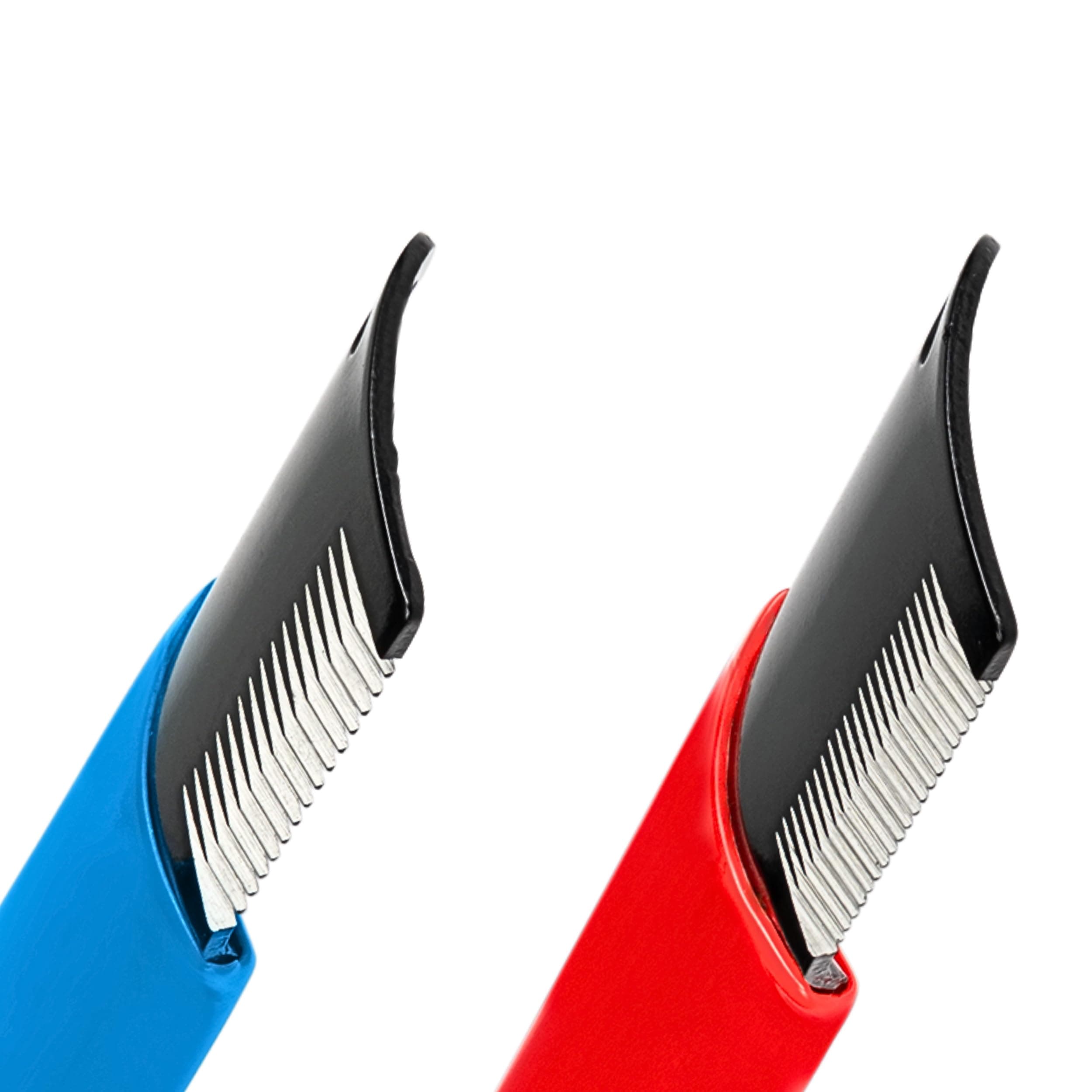 Masterclip (2 Pack) Stripping Knife for Dogs Pets Horses – Professional Hand Stripping Combs for Grooming & De Shedding - Coarse & Fine Hair Coats