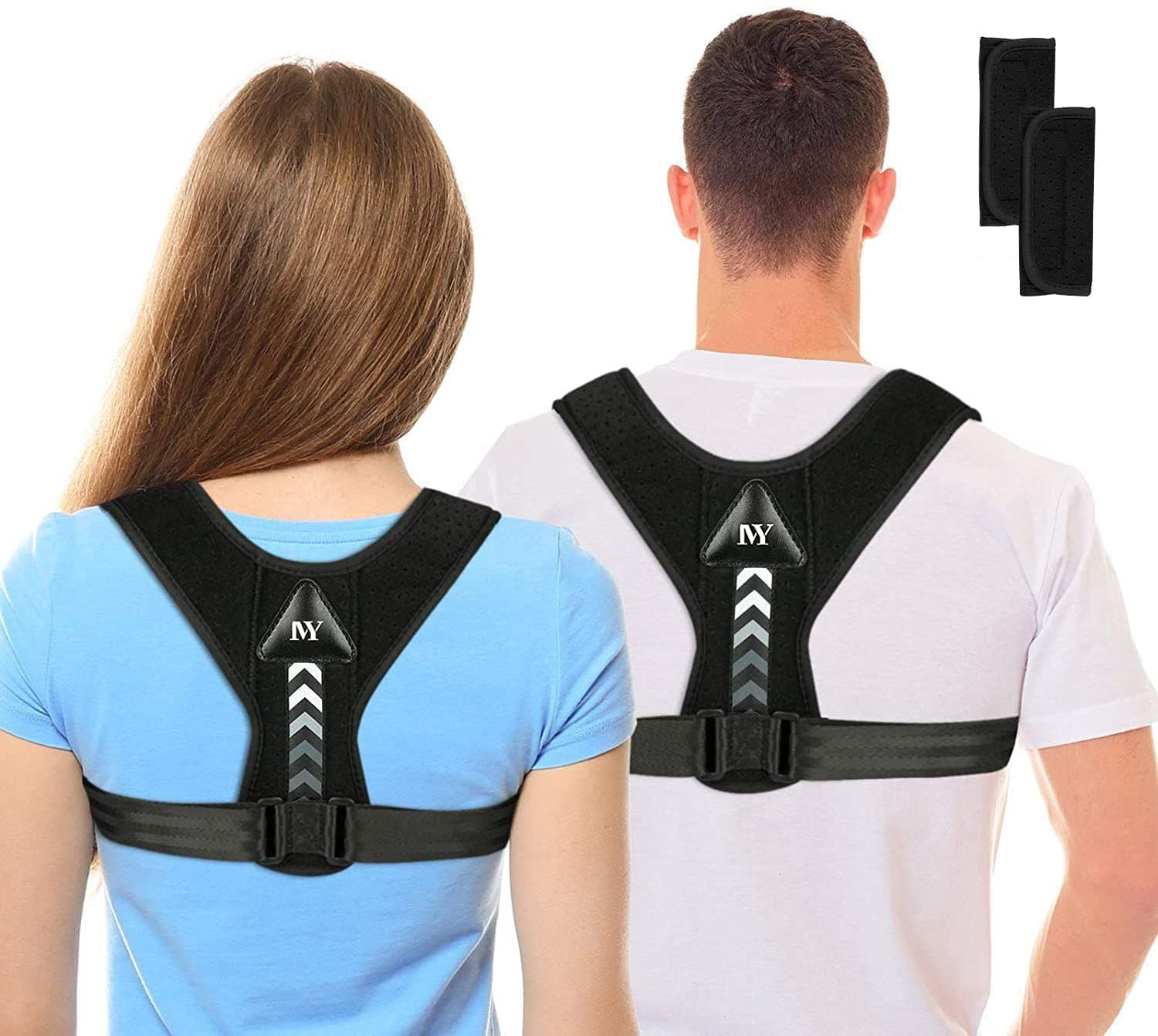 MYSEXY Posture Corrector Upper Back Brace Neck Shoulder Brace Back Support Pain Relief Belt Women Men Braces Spine Straightener Breathable And Adjustable