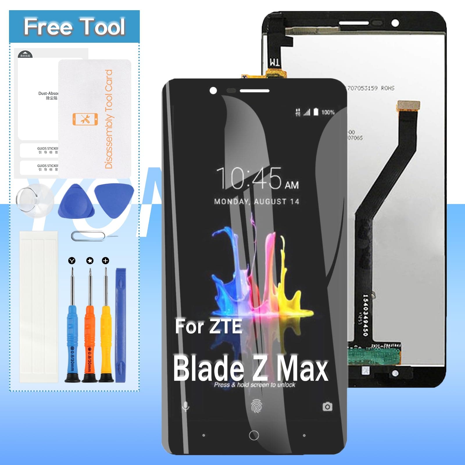 Screen Replacement for ZTE Blade Z Max Z982/ZMax Pro 2/Sequoia LCD Display 6.0" Touch Digitizer Replacement Assembly | 6.5''| Free Tools|