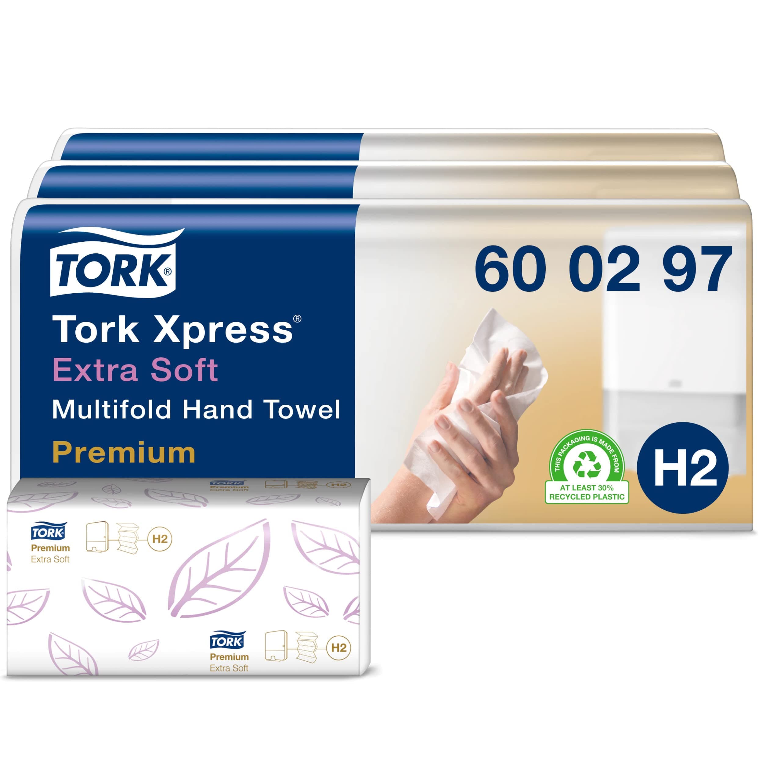 Xpress Asciugamani intercalati piegati a M Extra Soft Premium, compatibili con il sistema H2, 2 veli, 1 conf. x 700 asciugamani, colore bianco