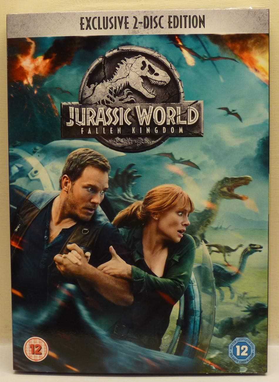 EXCLUSIVE 2-Disc Edition JURASSIC WORLD Fallen Kingdom DVD Set